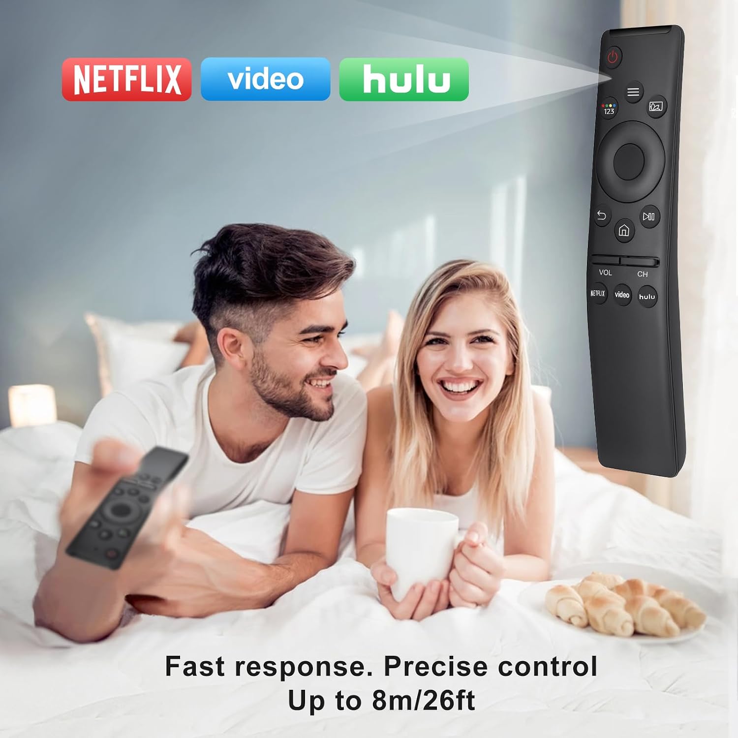 Detalle 2 de Universal Replacement for Samsung-Smart-TV-Remote with 3 Shortcut Buttons