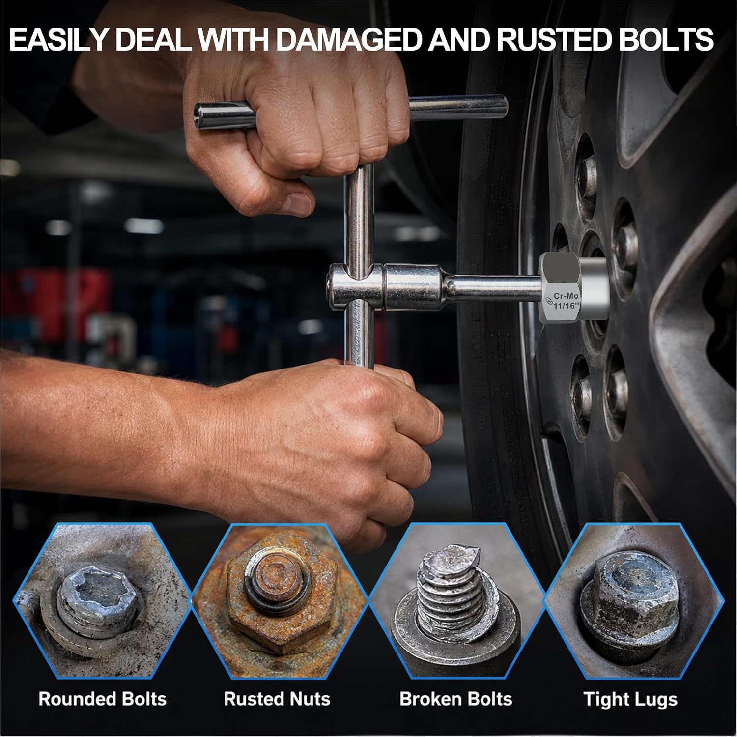 Detalle 2 de STREBITO Bolt Extractor Kit, Cr-Mo Steel