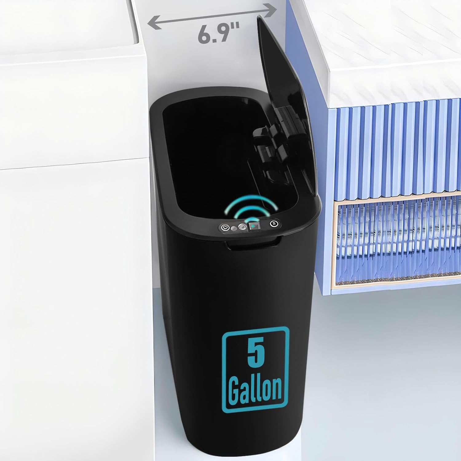 Detalle de TIPGO 5-Gallon Motion Senor Trash Can ⚙