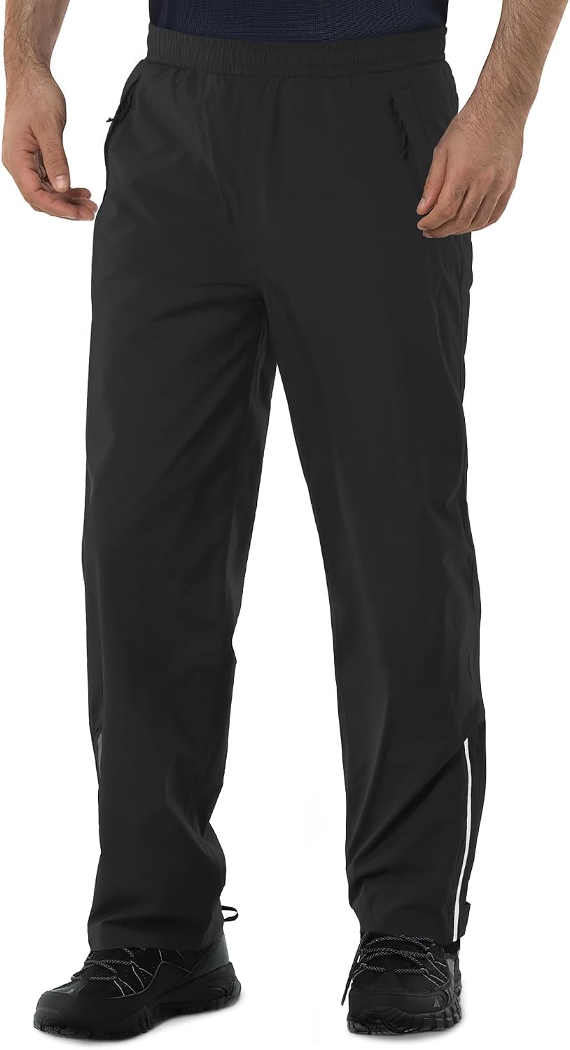 Detalle de 33,000ft Men's Rain Pants with Taped Seams, Mesh Lining and Reflective Stripe