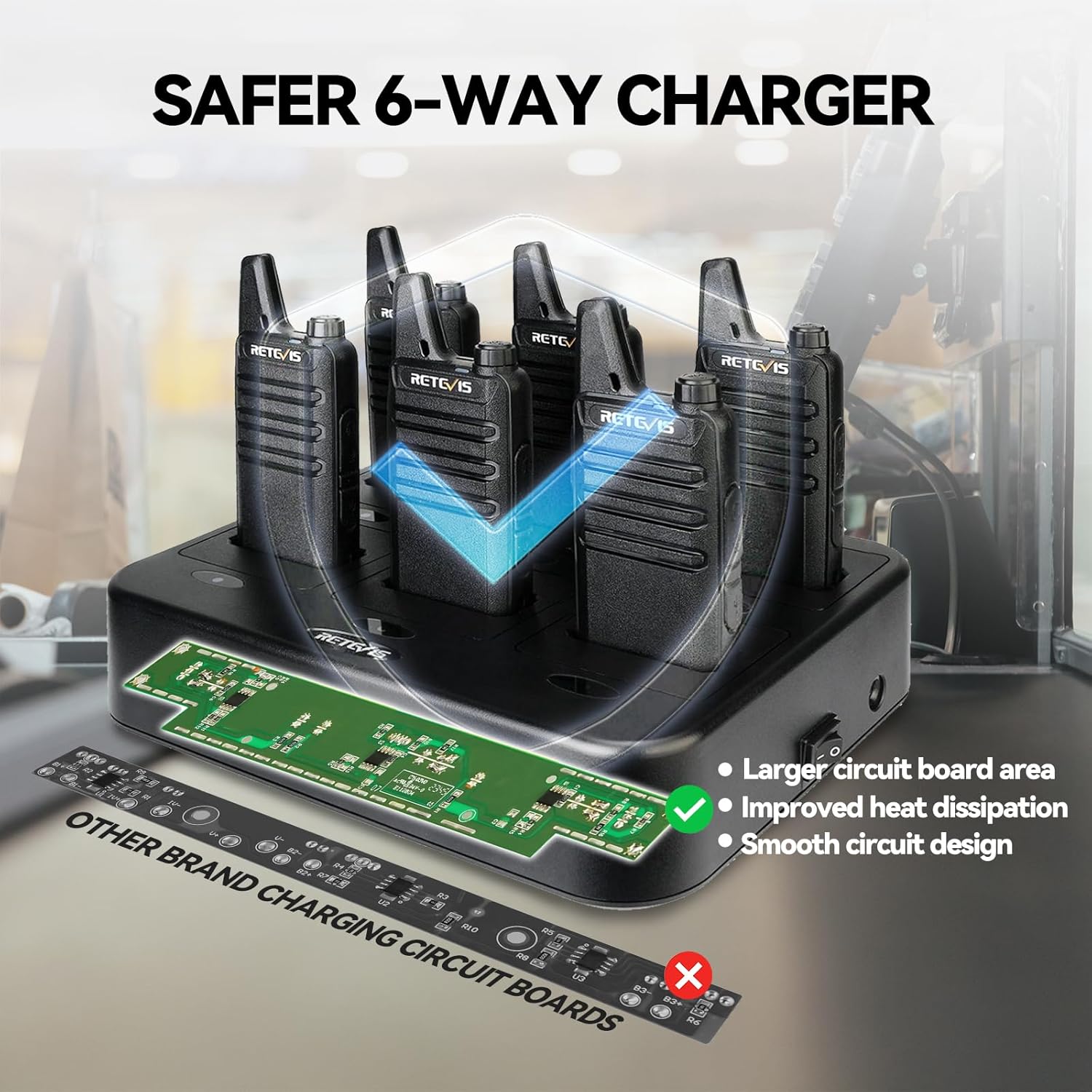 Detalle de Retevis RT22 6-pack walkie talkies