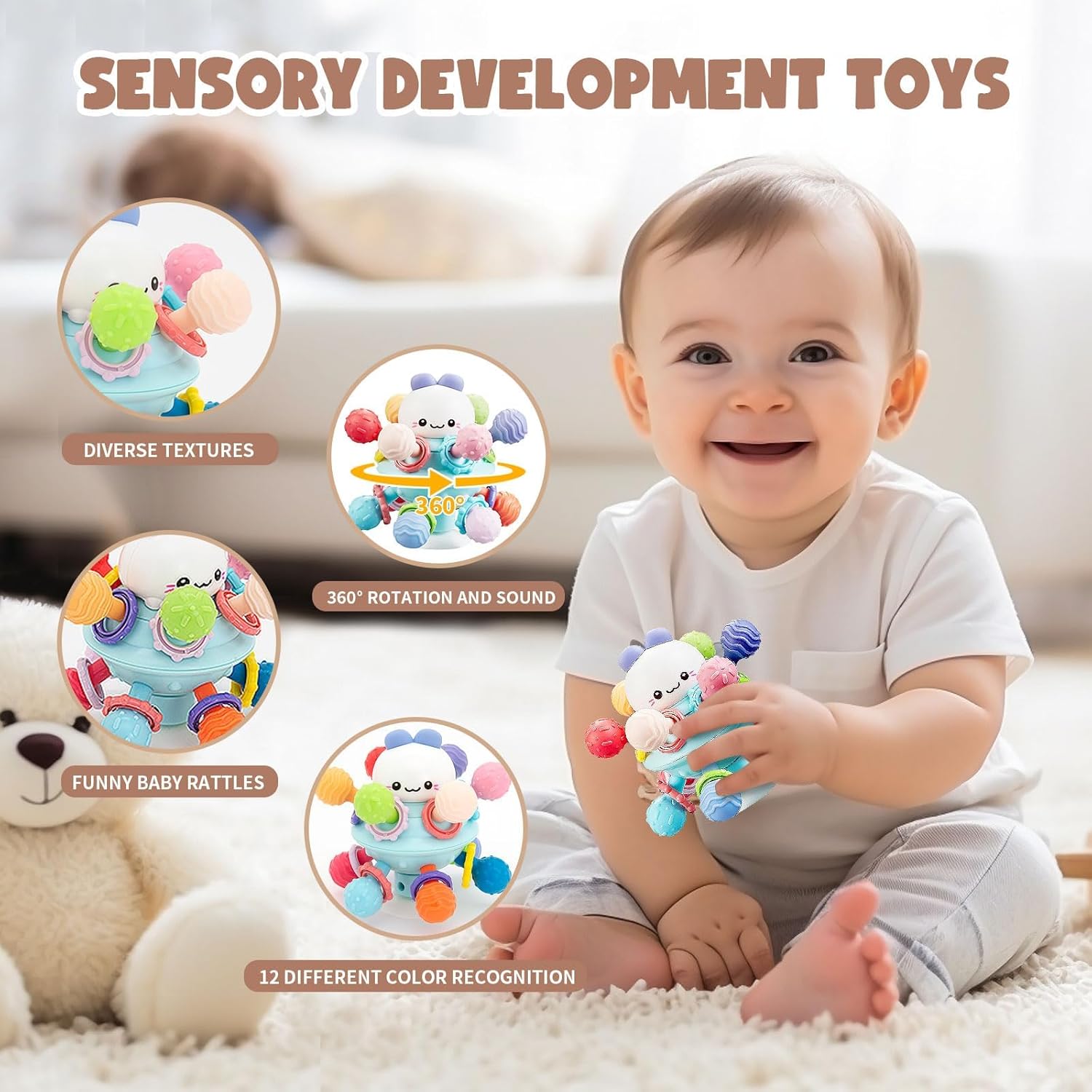 Detalle de LUCKFUTURE 8-in-1 Montessori Toy Set 6–18 months