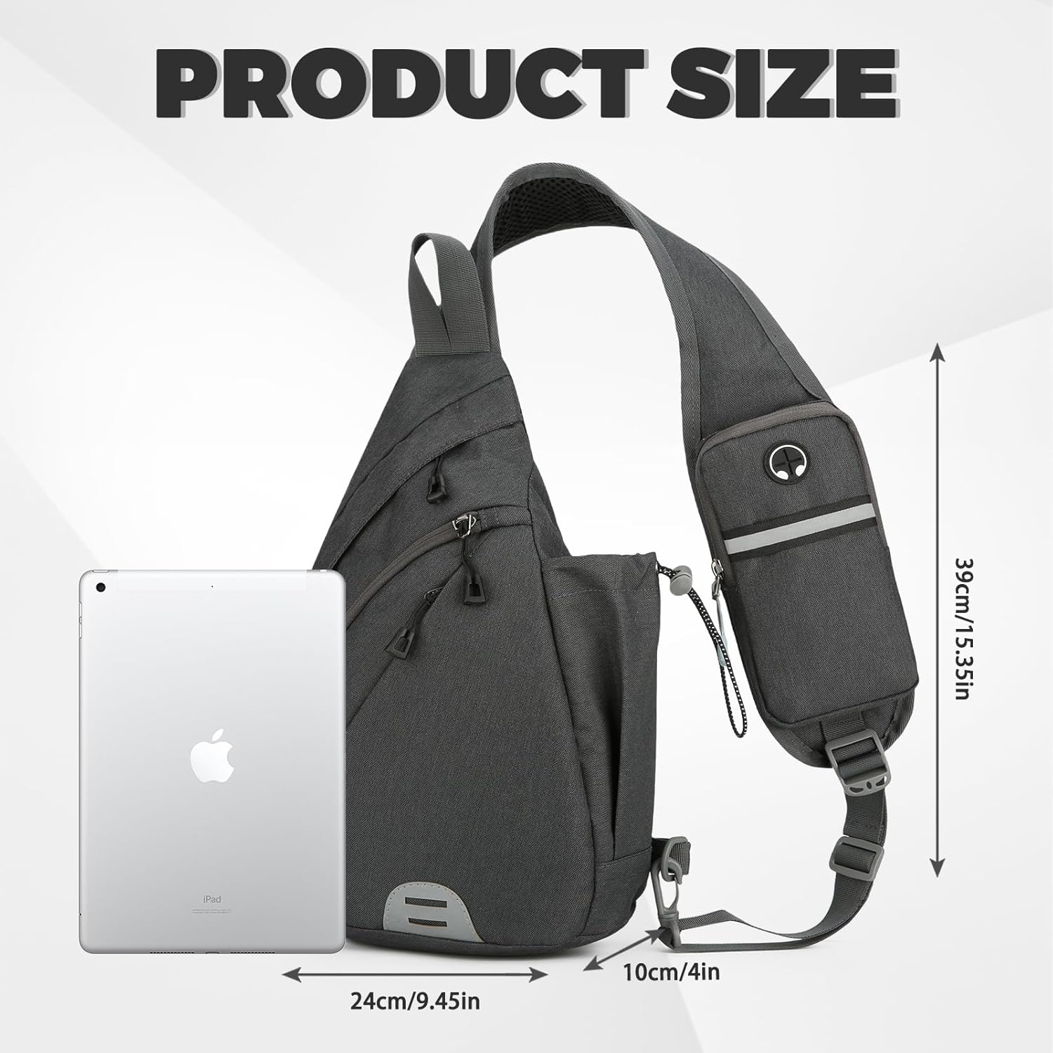 Detalle 2 de Aucuu Sling Rucksack – Kleine Brusttasche Sling Bag für Alltag, Wandern und Reisen