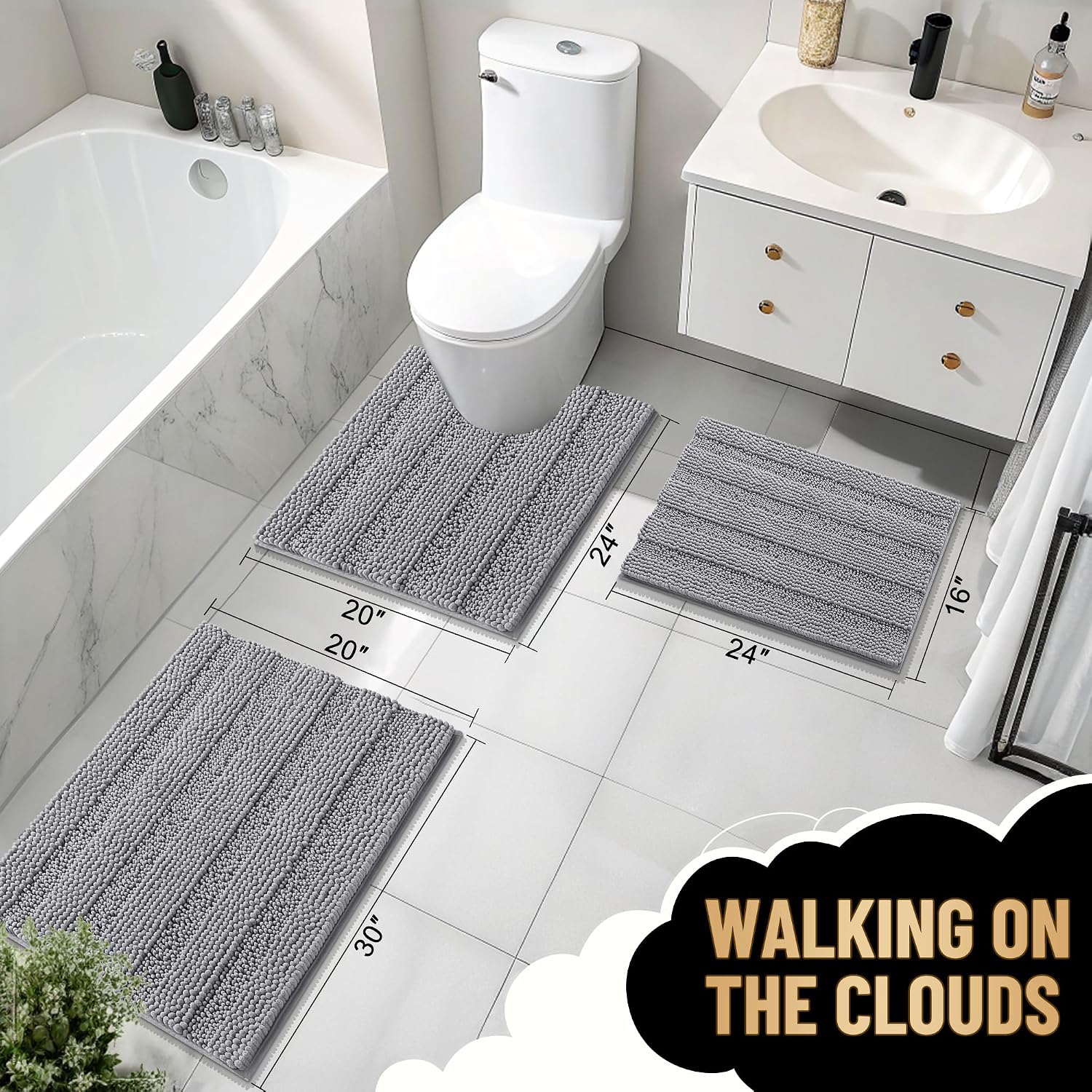 Thumbnail 5 de OLANLY 30x20 Bathroom Rugs 🛋