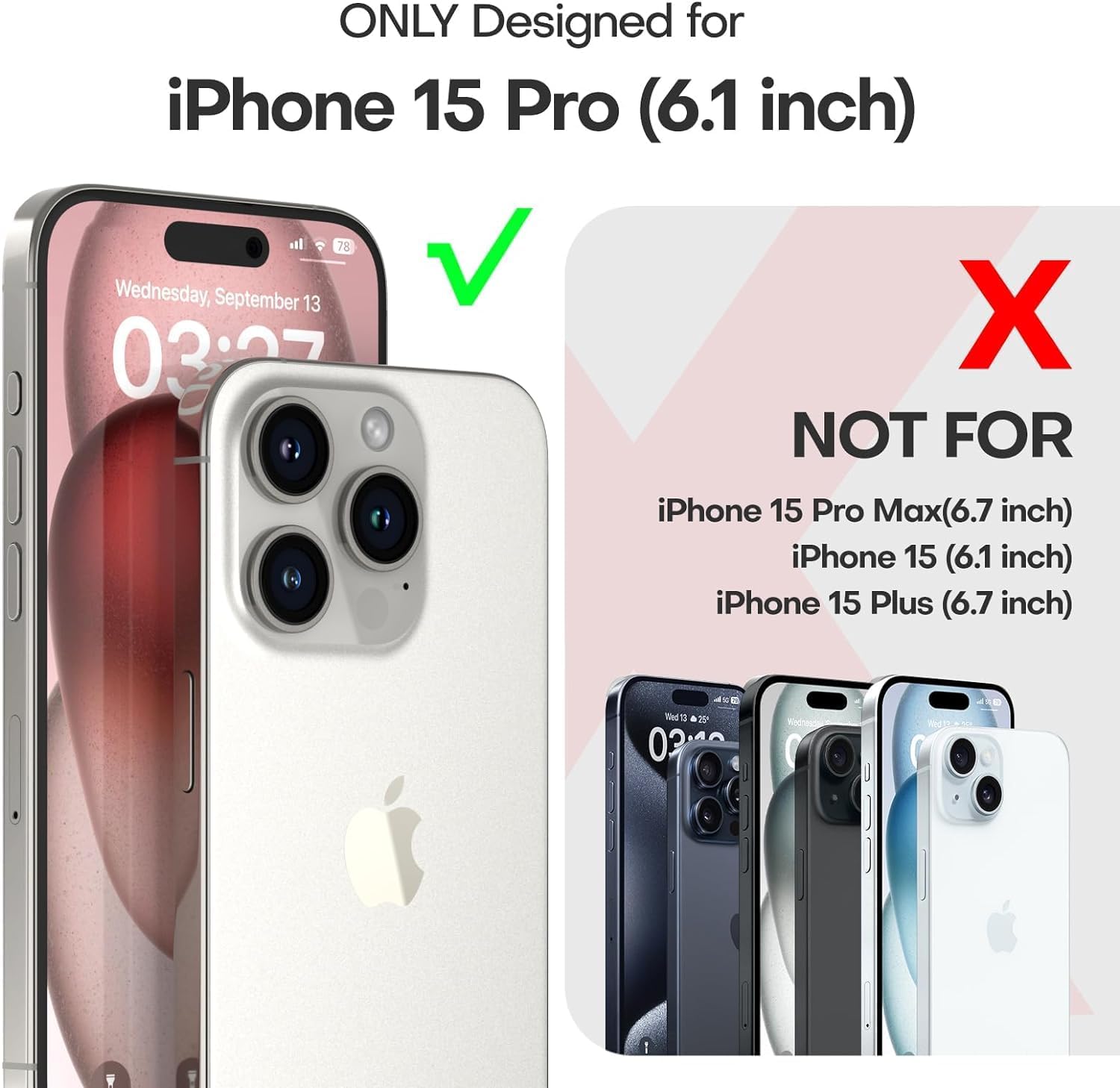 Thumbnail 5 de Coque OLEPHY pour iPhone 15 Pro 6,1''