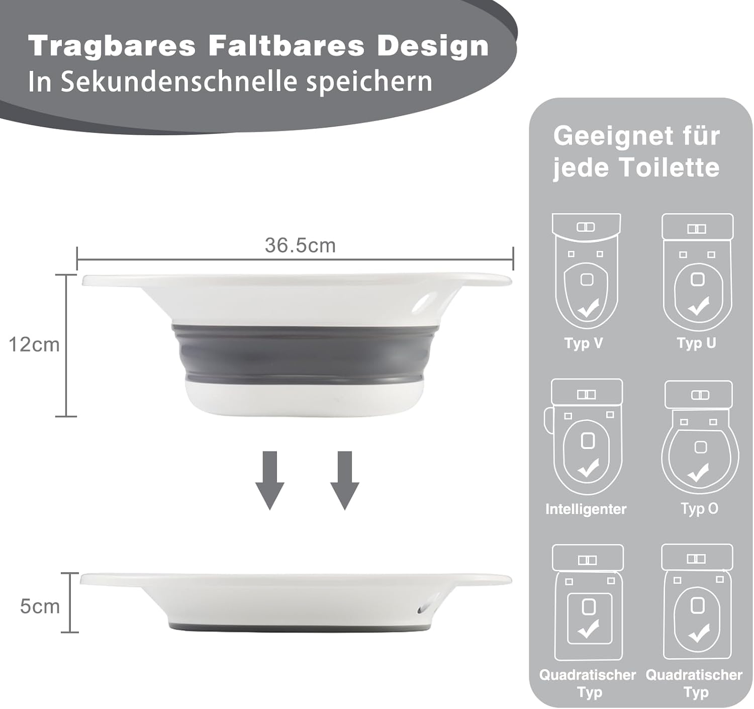 Thumbnail 5 de DEANIC Sitzbadewanne 33,5 cm für Toilette