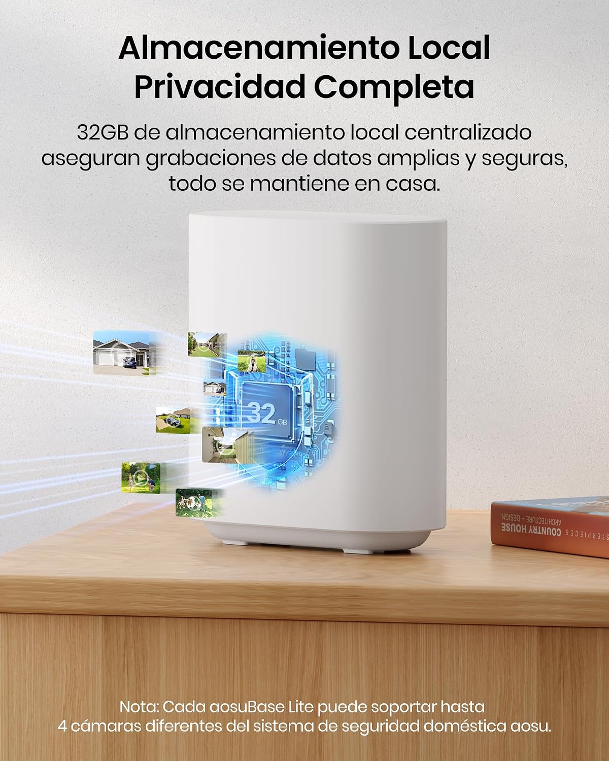 Detalle 2 de aosu Cámara de vigilancia Exterior 2K 3MP 240 días