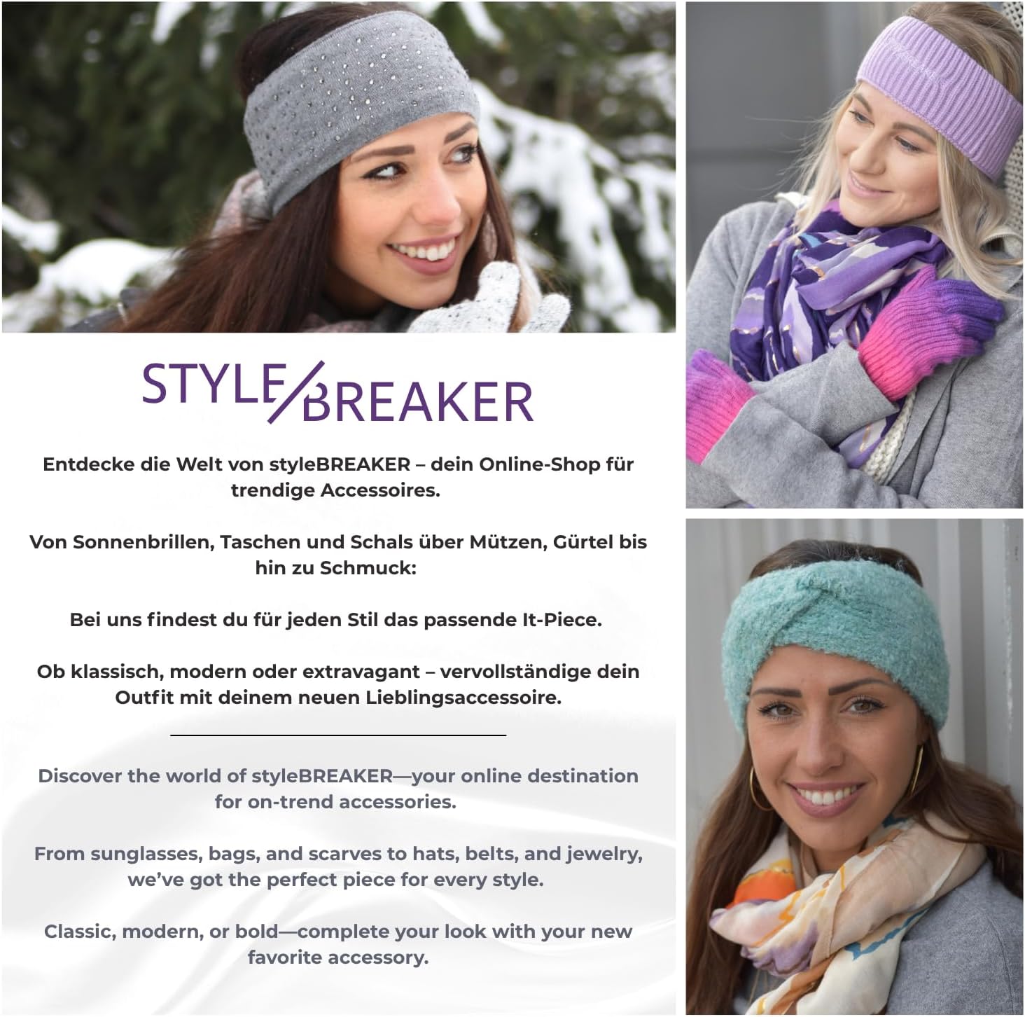Thumbnail 6 de styleBREAKER Cinta de punto fino para damas 10 cm