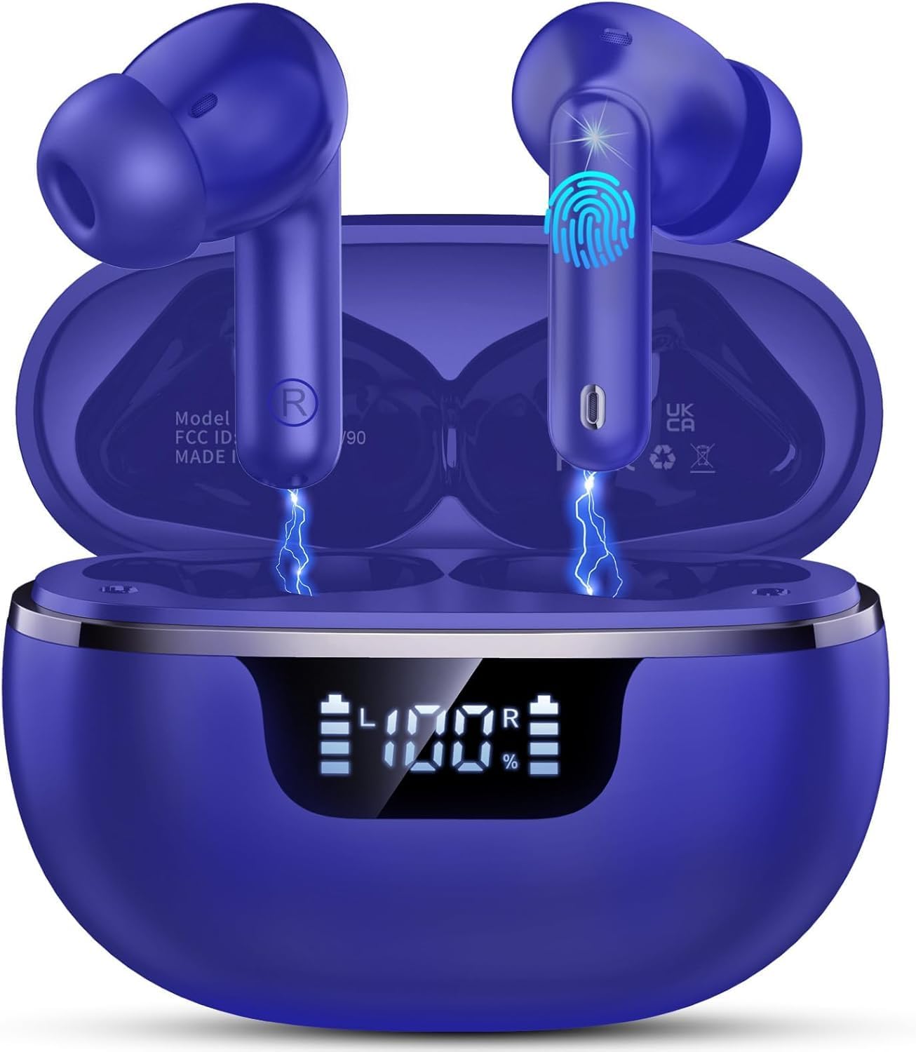 Detalle de Auriculares Inalámbricos Bluetooth 5.4 HiFi Estéreo Donerton – 48 h de autonomía, IP7 y carga rápida