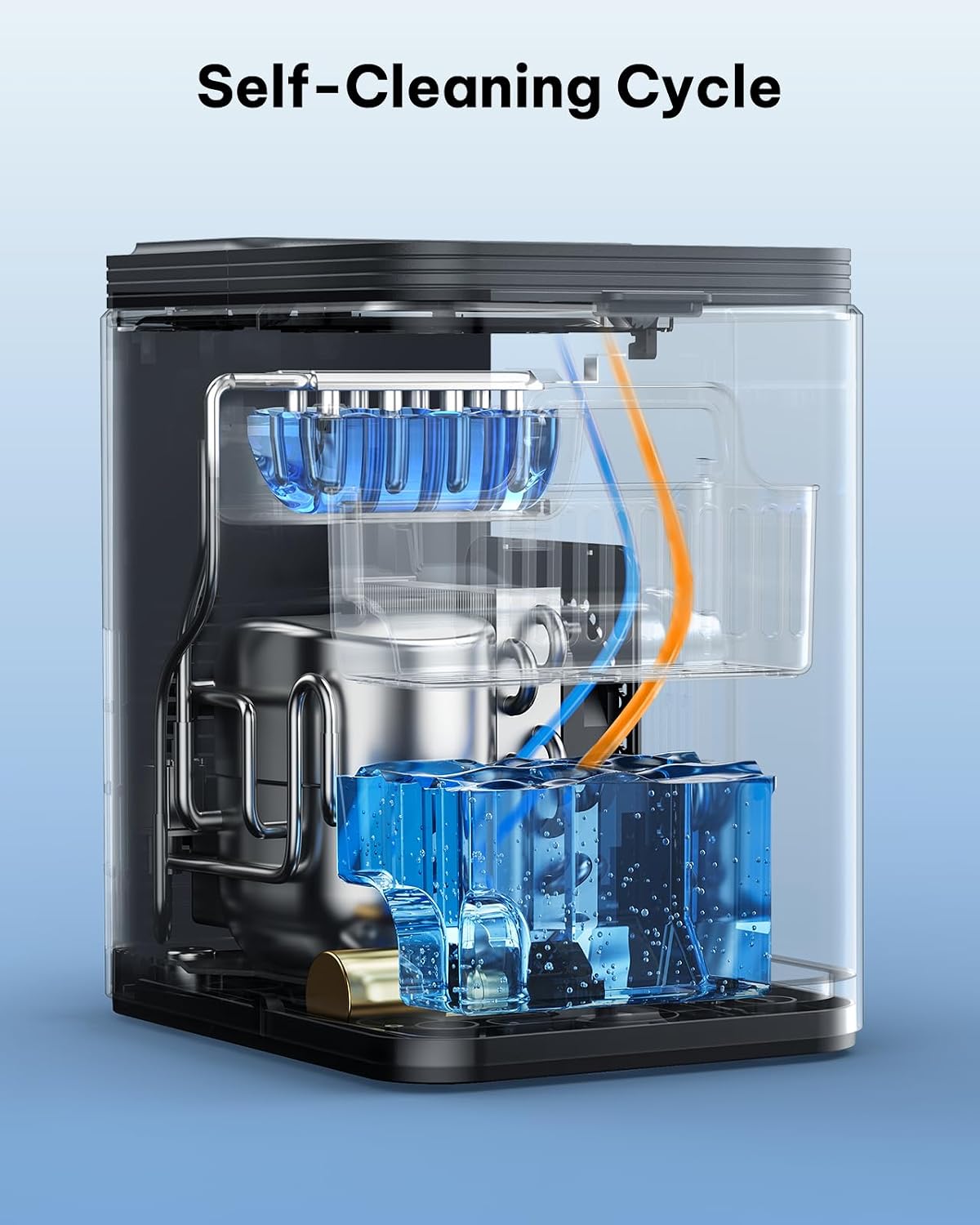 Thumbnail 5 de Silonn SLICM62B-0916 Countertop Ice Maker, 2 Sizes, Self-Cleaning, 26.5 lb/Day