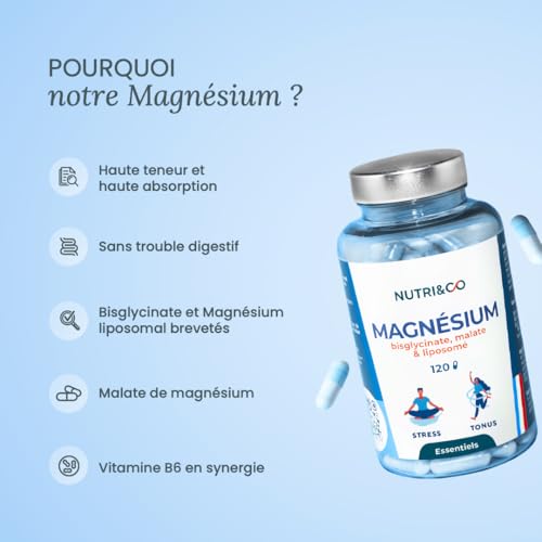 Detalle 2 de NUTRI & CO Magnésium Bisglycinate Malate & Liposome vitamine B6 — 120 gélules
