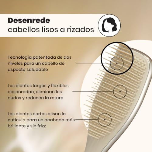 Thumbnail 1 de Tangle Teezer Ultimate Detangler Hairbrush: cepillo desenredante cromado champán para todo tipo de pelo