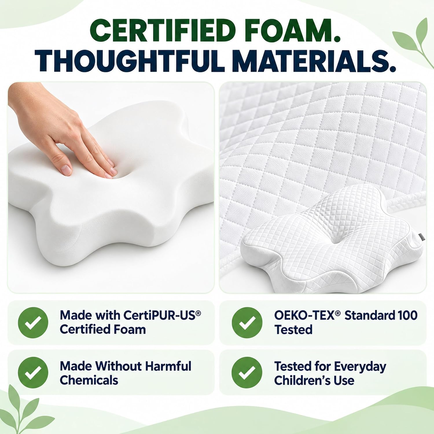 Thumbnail 5 de IDKETSO 1001 Kids’ Butterfly Memory Foam Pillow with Cotton Cover