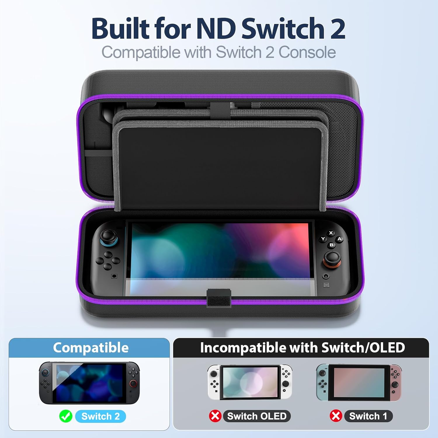 Thumbnail 1 de OIVO Carrying Case for 2025 Nintendo Switch (Switch 2) – Purple