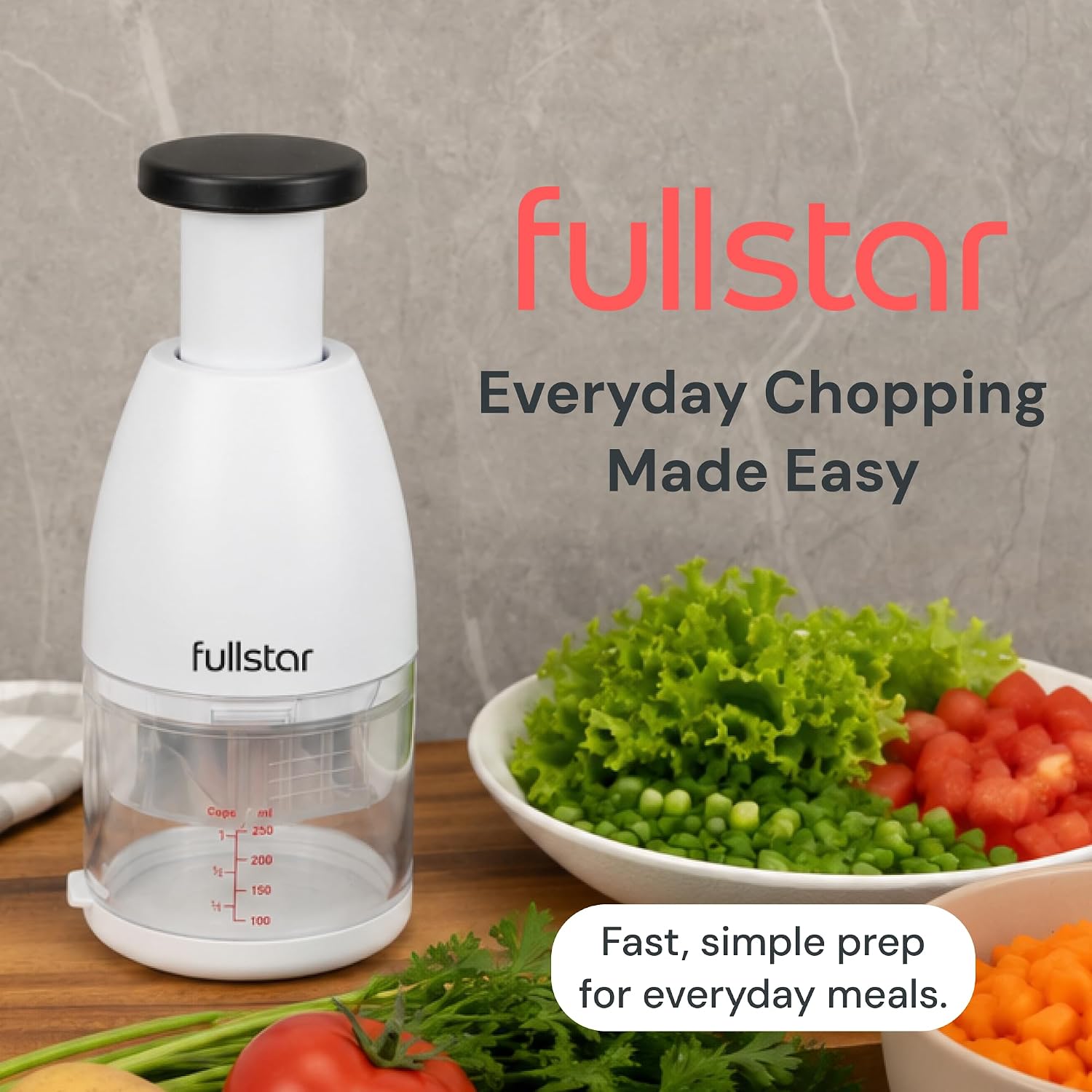 Thumbnail 1 de Fullstar Manual Vegetable Chopper with 1-Cup Container