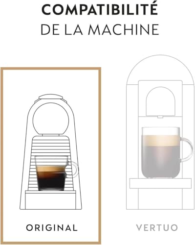 Detalle de Nespresso Inissia Noir de De’Longhi — Ensemble de 100 capsules (Ristretto, Arpeggio, Roma, Livanto, Capriccio)