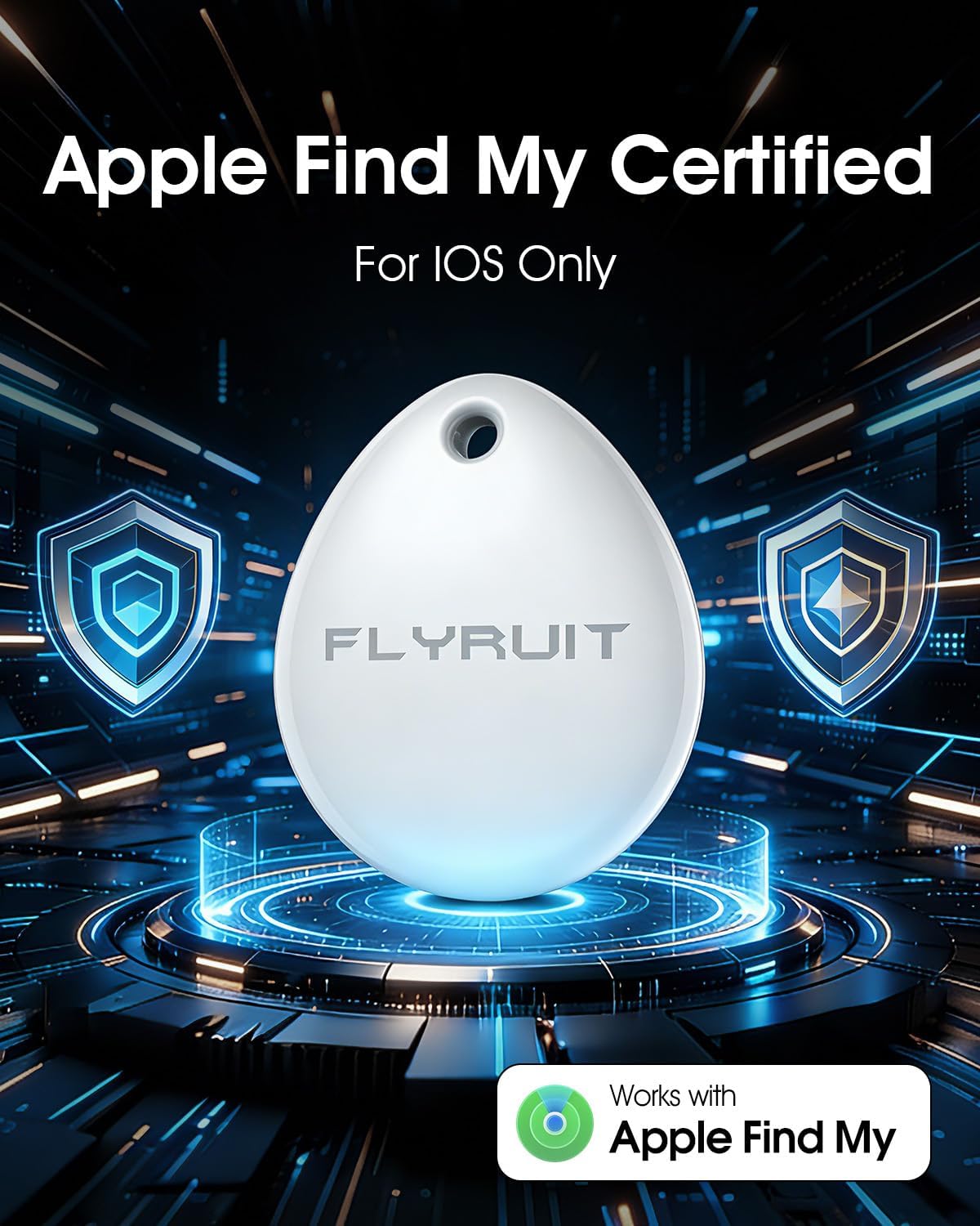 Detalle de Air Tracker Tags-4 Pack (iOS Only): Apple Find My Certified Luggage & Item Trackers