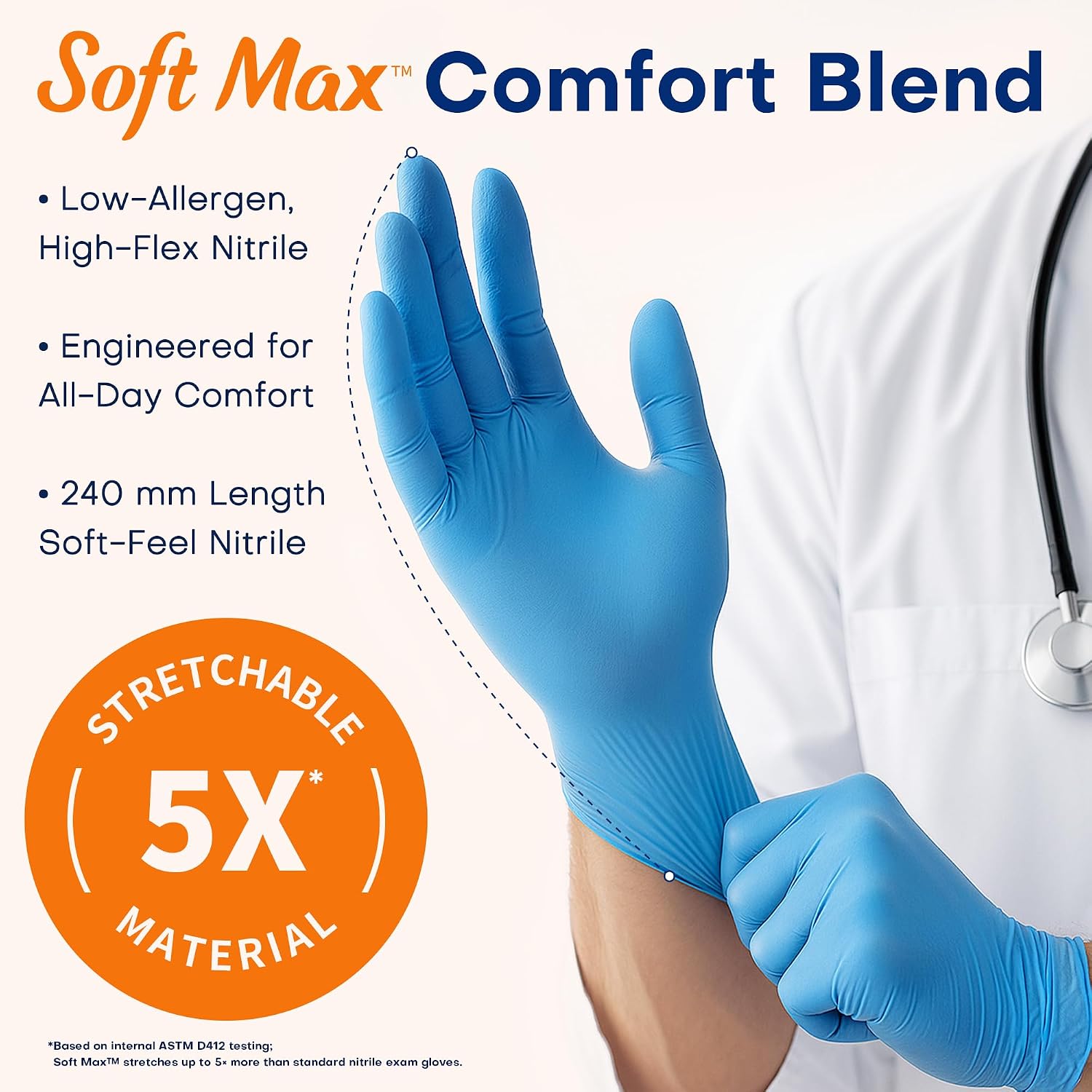 Detalle 1 de Supmedic Medical Soft Max™ 1000 Nitrile Gloves