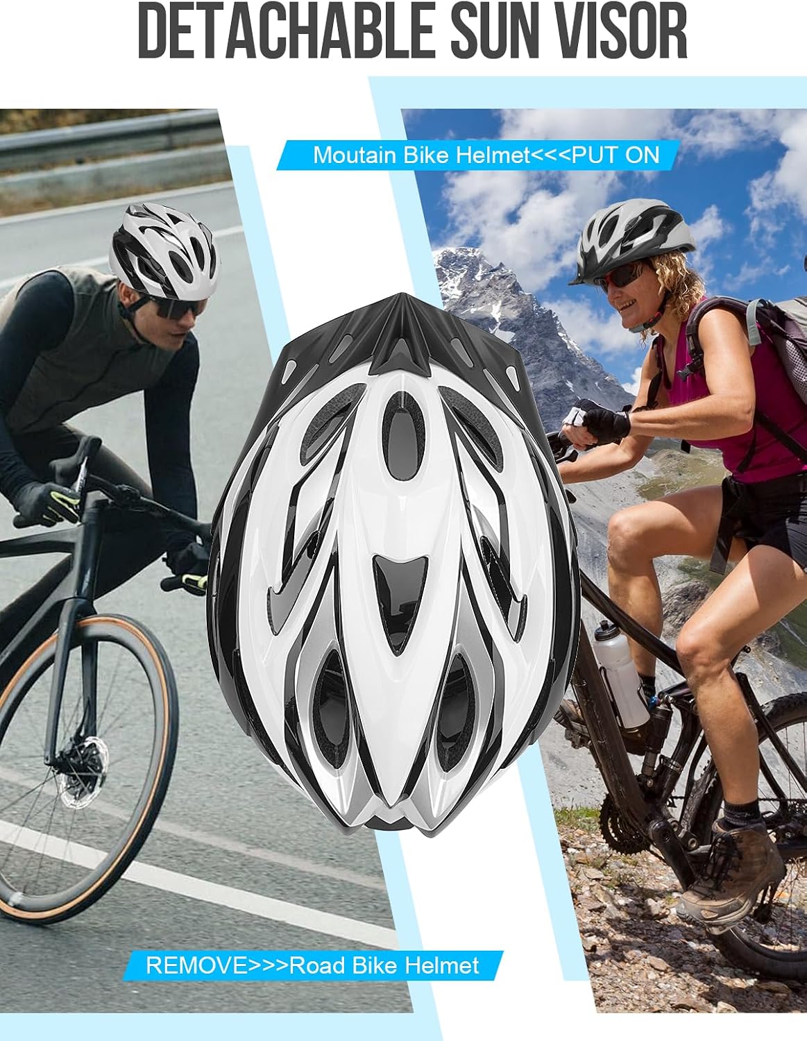 Thumbnail 6 de Bike Helmet for Men Women with Light 58–62cm
