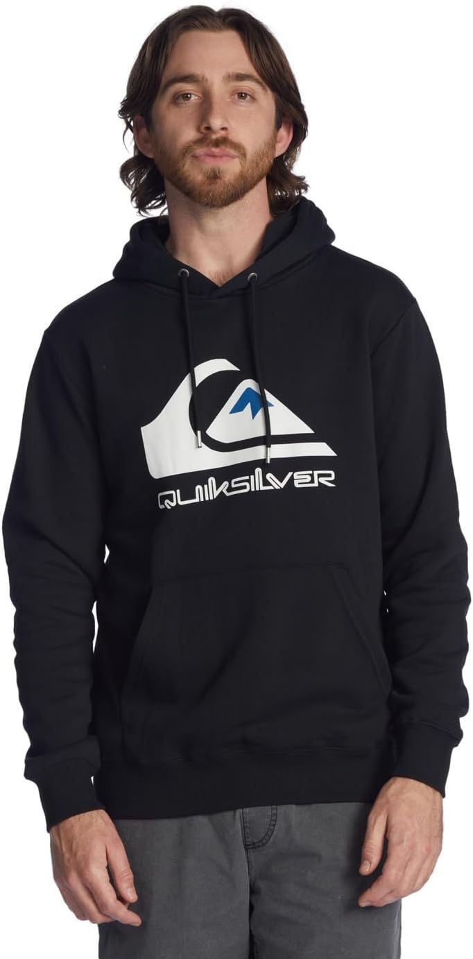 Detalle de Quiksilver Homme Big Logo Hood Sweater en mélange coton/polyester, Athletic Heather (EU)
