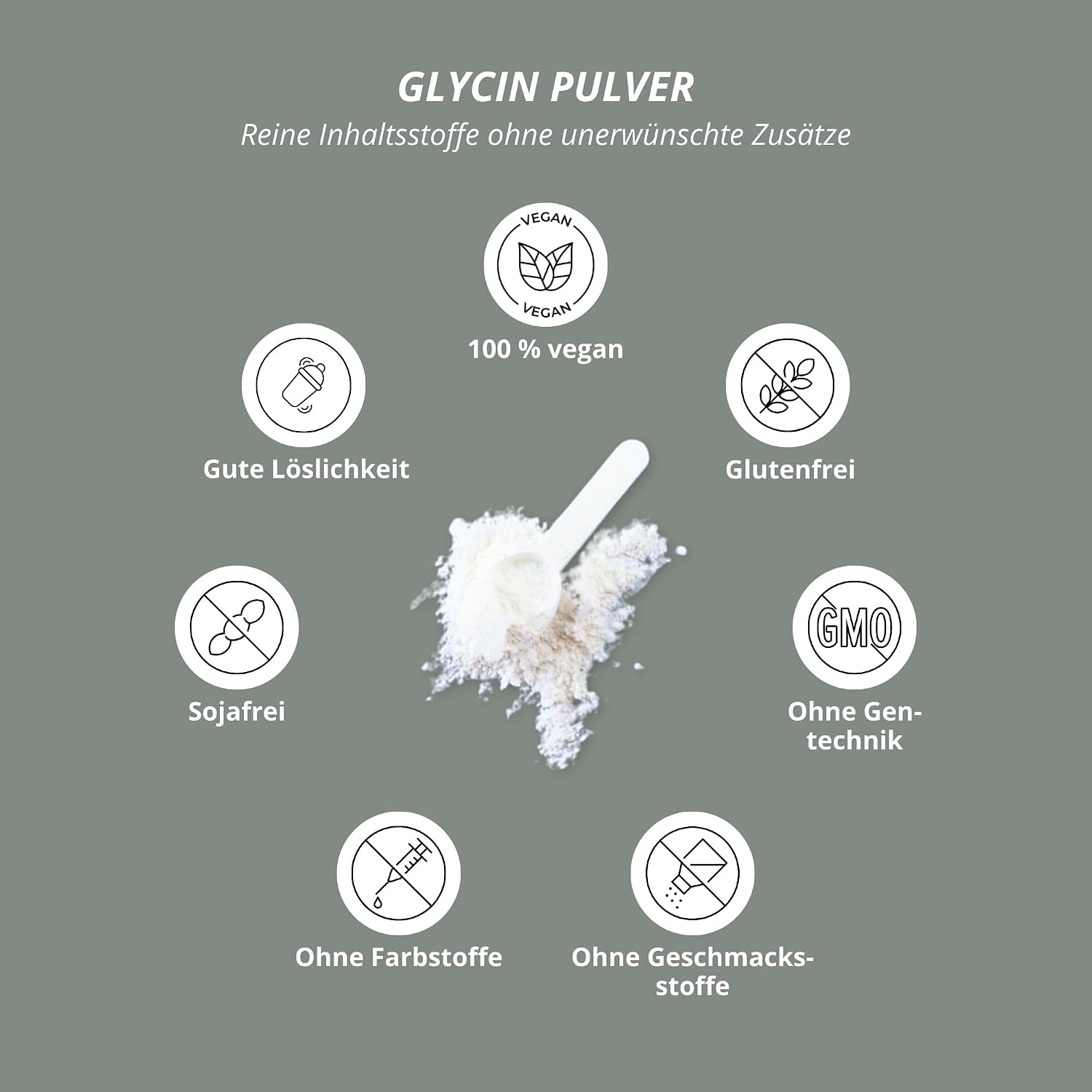 Detalle de Nutri + Glycin Pulver vegan 500 g