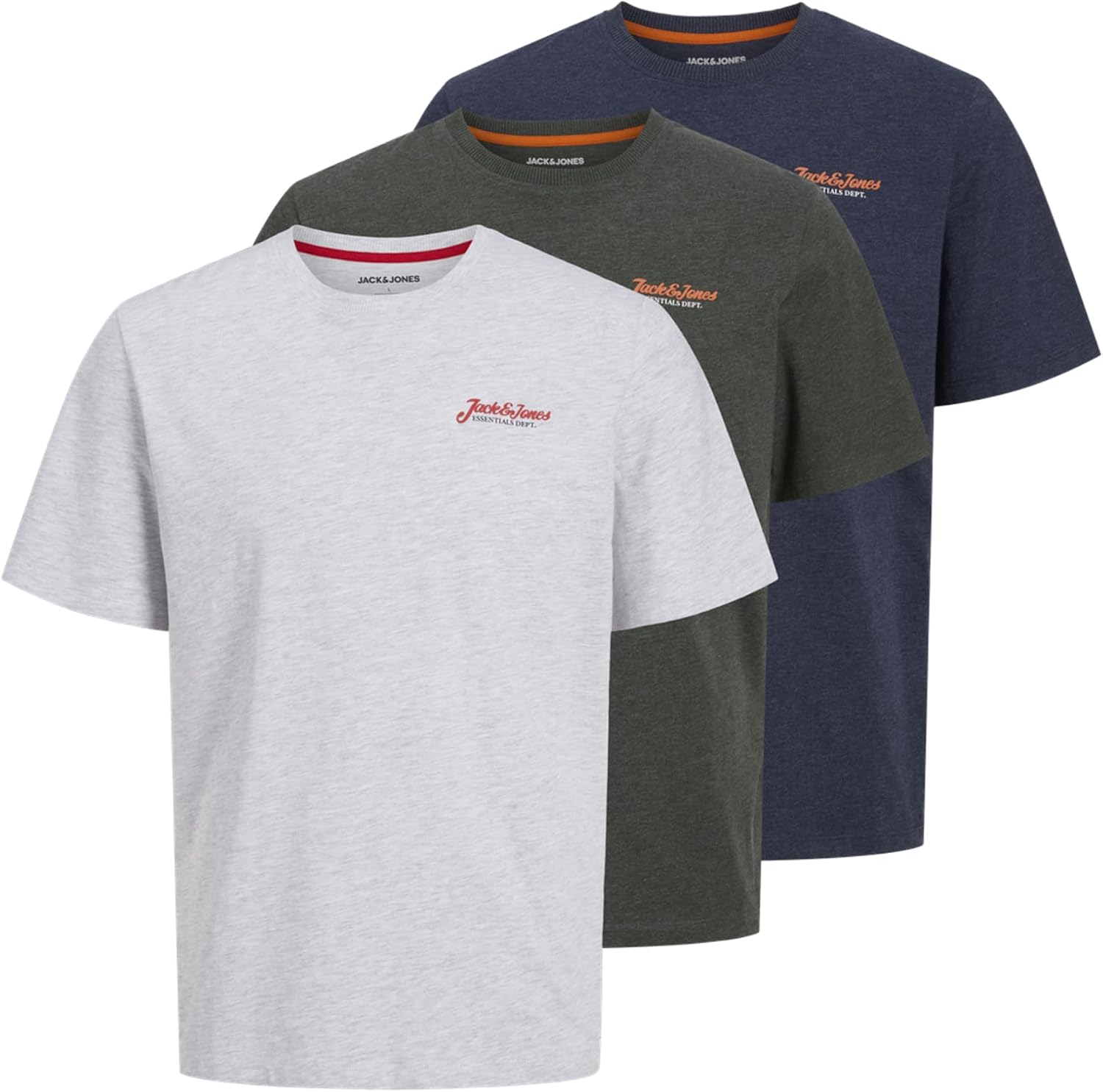 Thumbnail 6 de JACK & JONES Jjethan tee SS Crew Neck — Pack 3 camisetas L