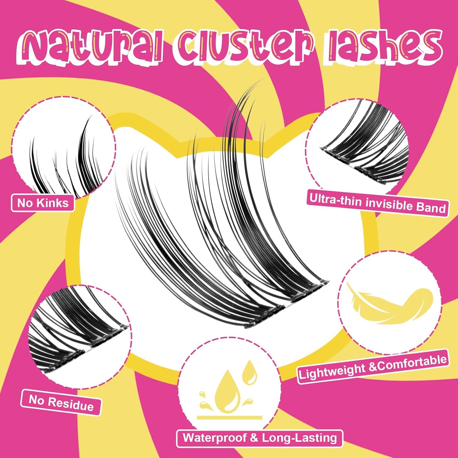Detalle 2 de WiWiLINK Lash Clusters, 8-18mm