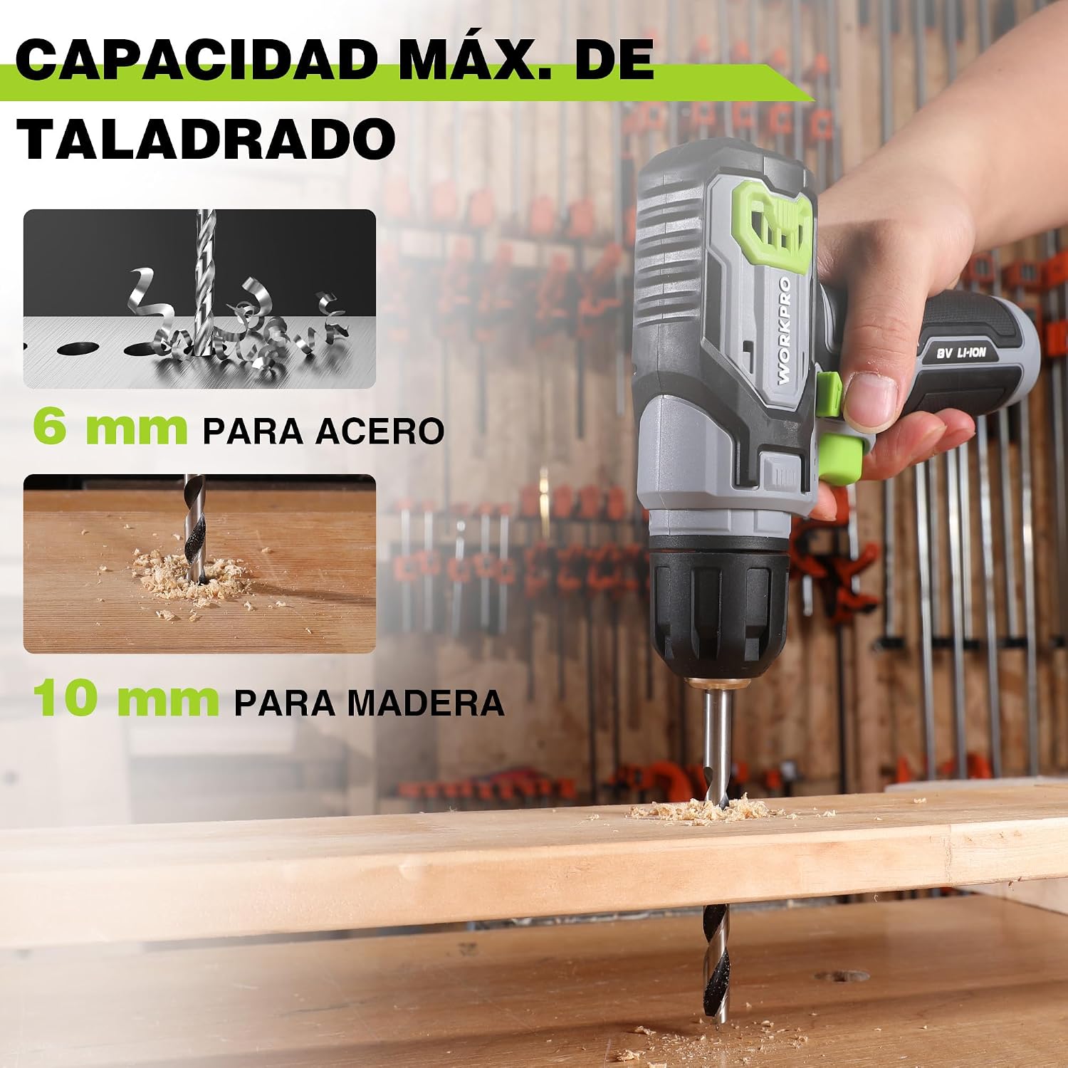 Thumbnail 5 de WORKPRO Atornillador Inalámbrico 8V 800 rpm