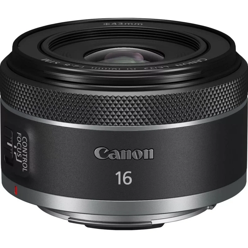 Detalle de Canon RF 16mm F2.8 STM objetivo gran angular