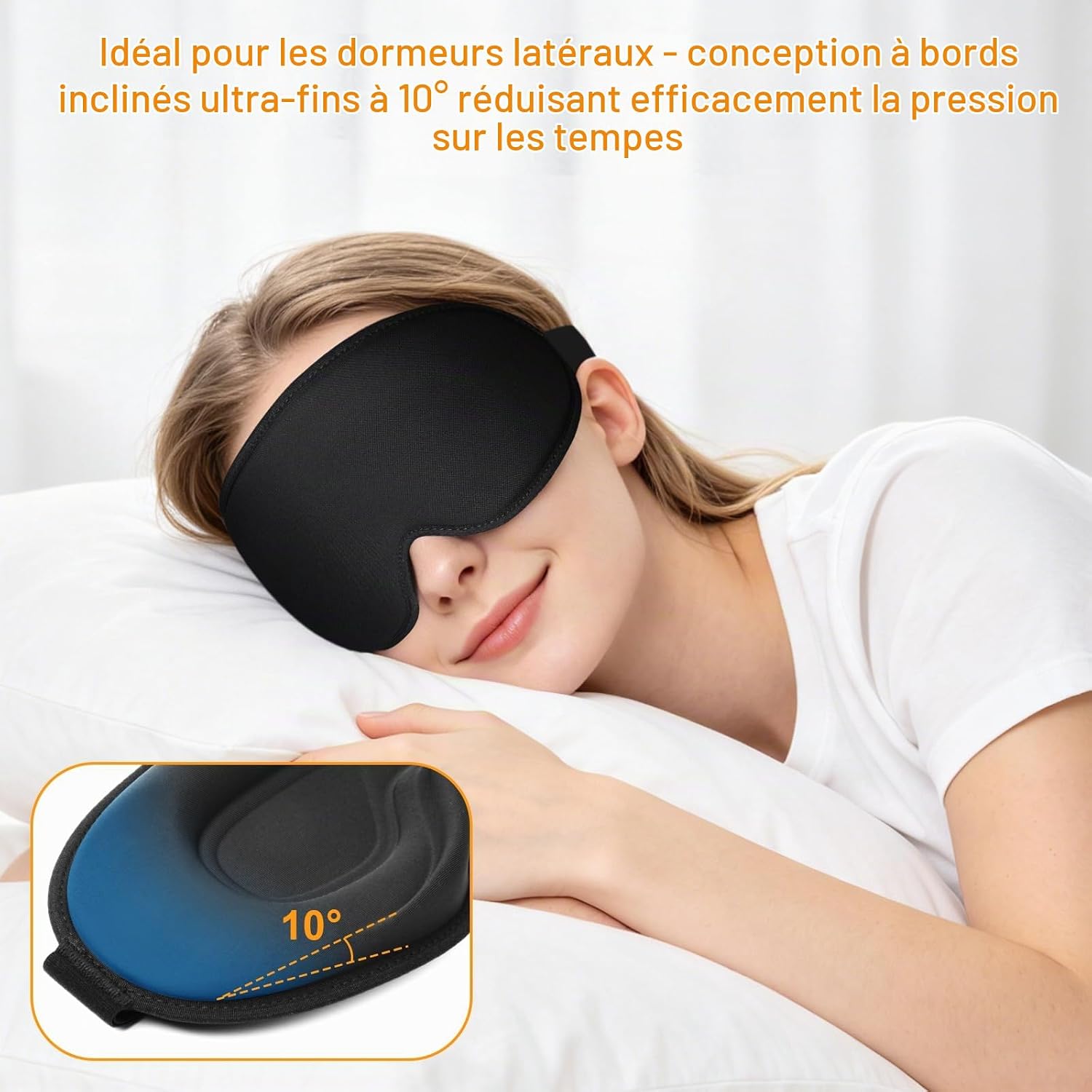 Detalle 2 de Gritin 2026 Gen2 slaapmasker, 3D-oogcontour en verstelbare hoofdband