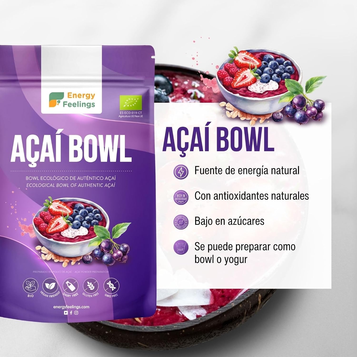Thumbnail 4 de Energy Feelings Mix Açaí 500g 🍧