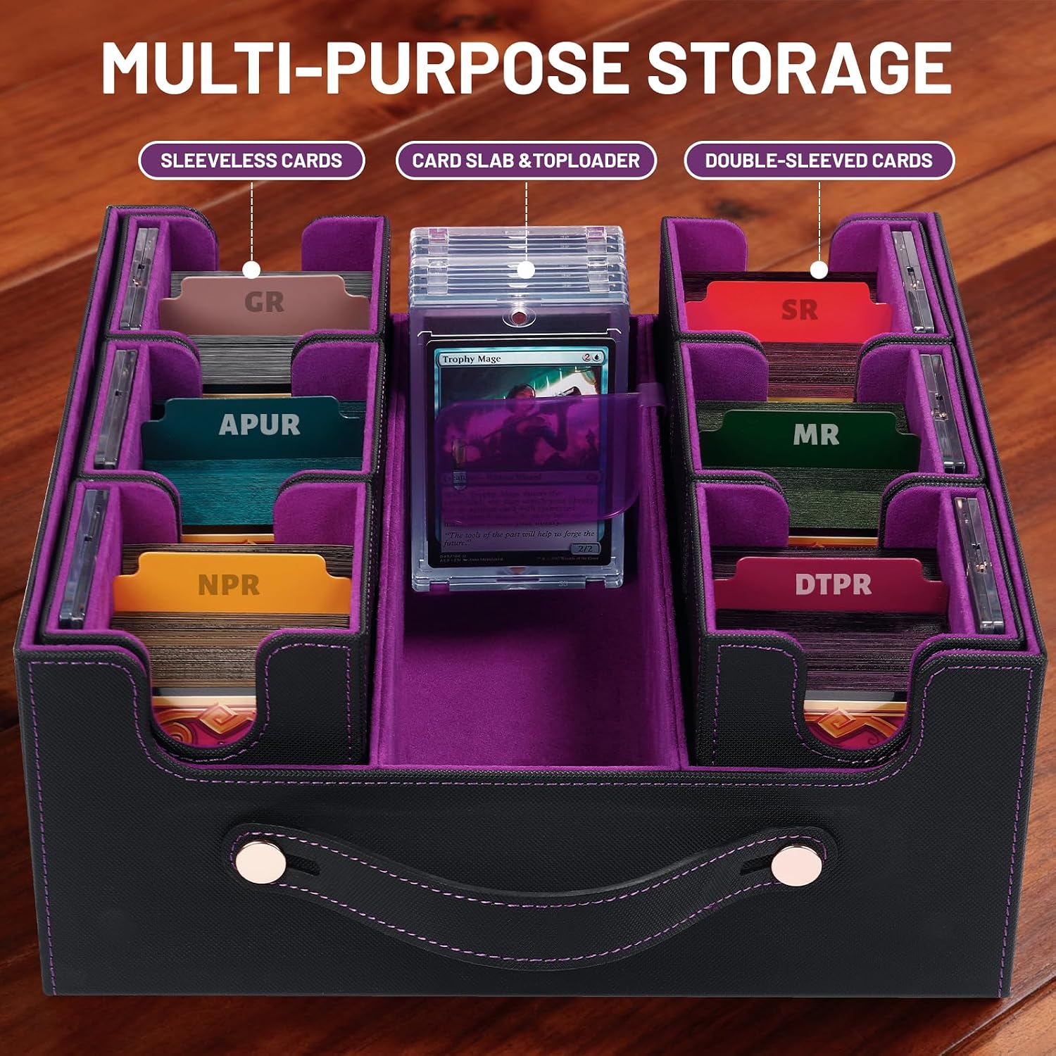 Detalle de STTRBOX Commander Deck Box with Handle (7 in 1) for MTG/TCG Storage