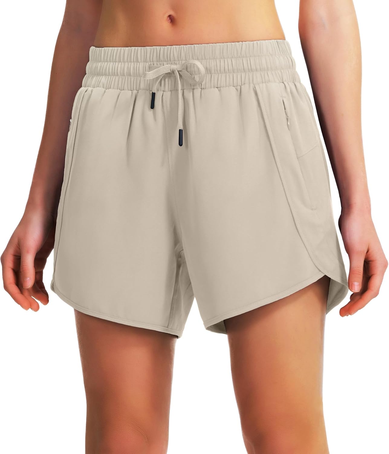 Thumbnail 4 de Ksmien Women's 5–7 Inch Running Shorts with Quick-Dry Fabric and Zip Pockets