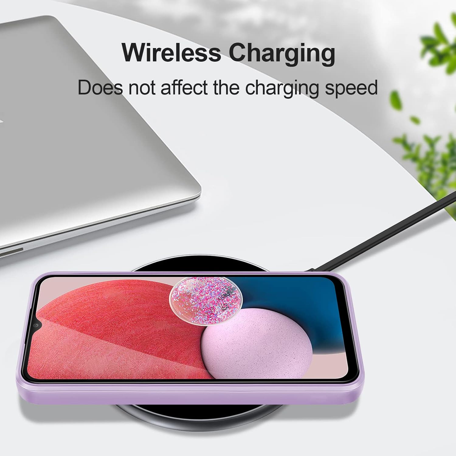 Detalle 2 de GiiYoon Hülle für Samsung Galaxy A13 4G – Liquid Silicone Case, Rundumschutz in Lila