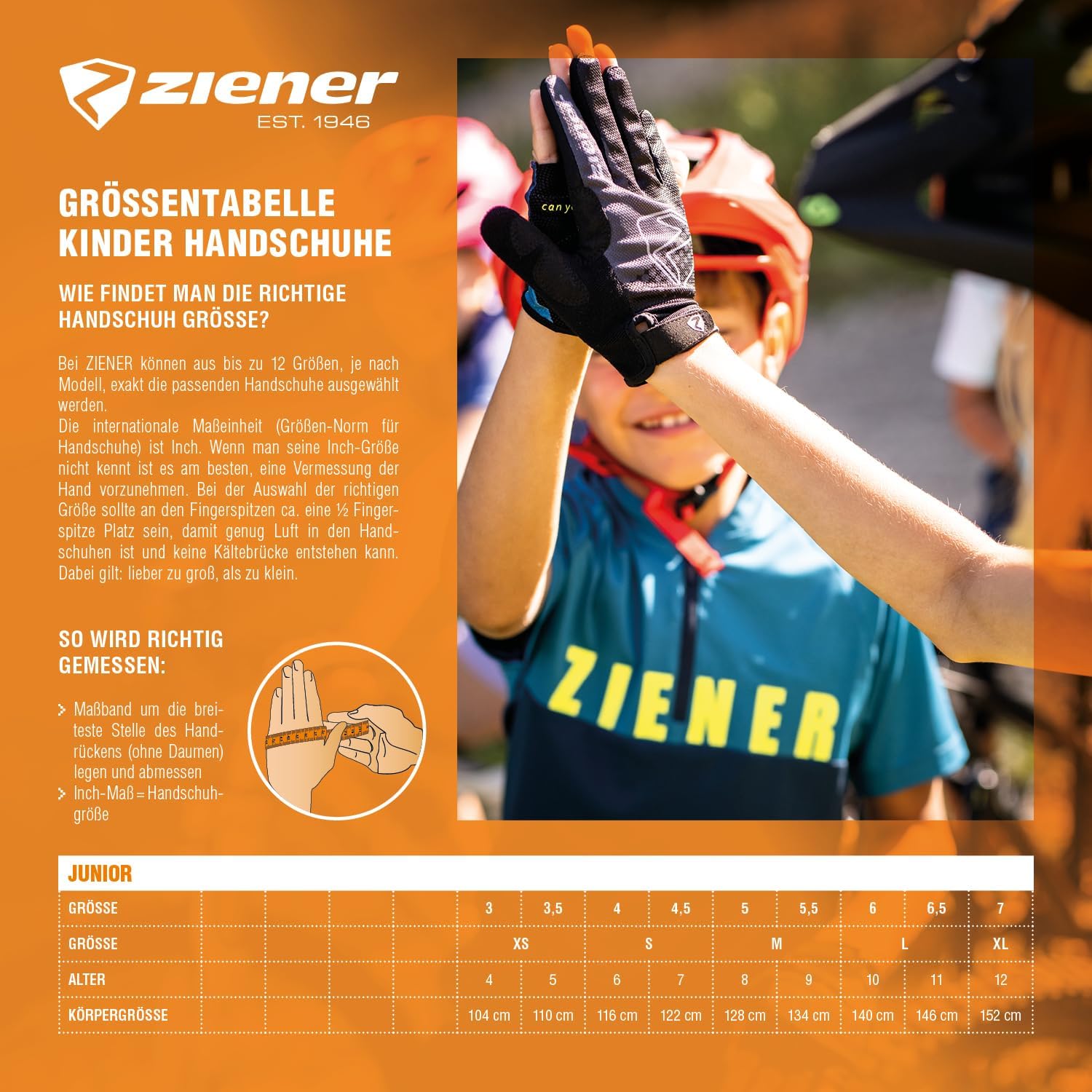 Detalle de ZIENER CANIZO JUNIOR Fahrrad-Handschuh – angenehm gepolstert für sommerliche Kids-Radtouren