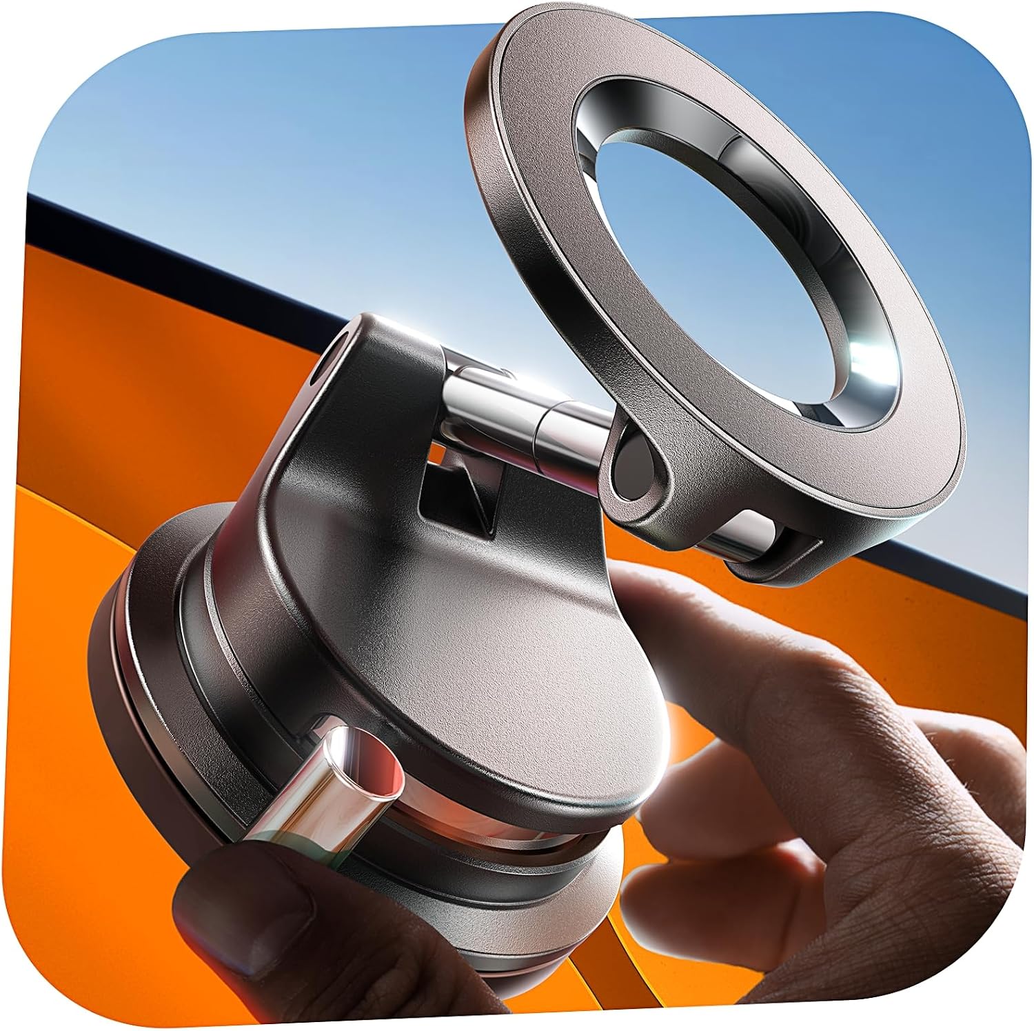 Detalle de LISEN Supporto Cellulare Auto MagSafe con ventosa 89+LBS e magnete, per iPhone e altri smartphone MagSafe
