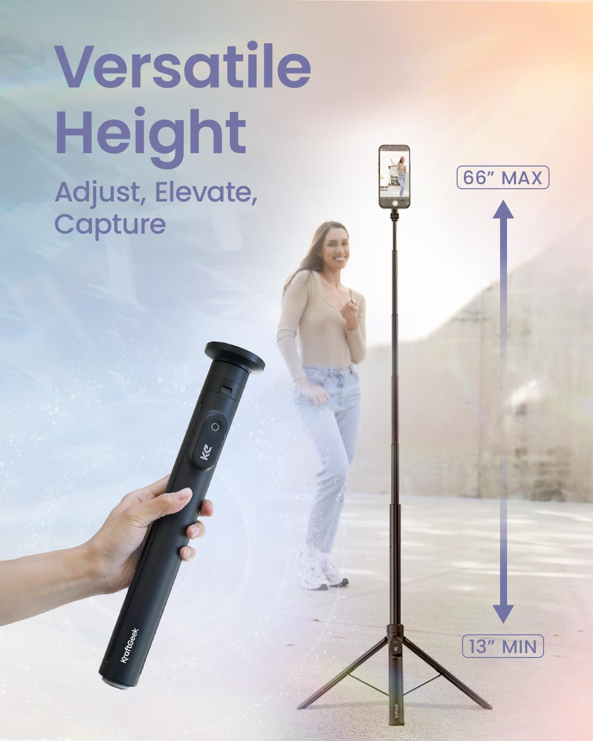 Thumbnail 3 de KraftGeek Automatic Phone Tripod Stand with MagSafe