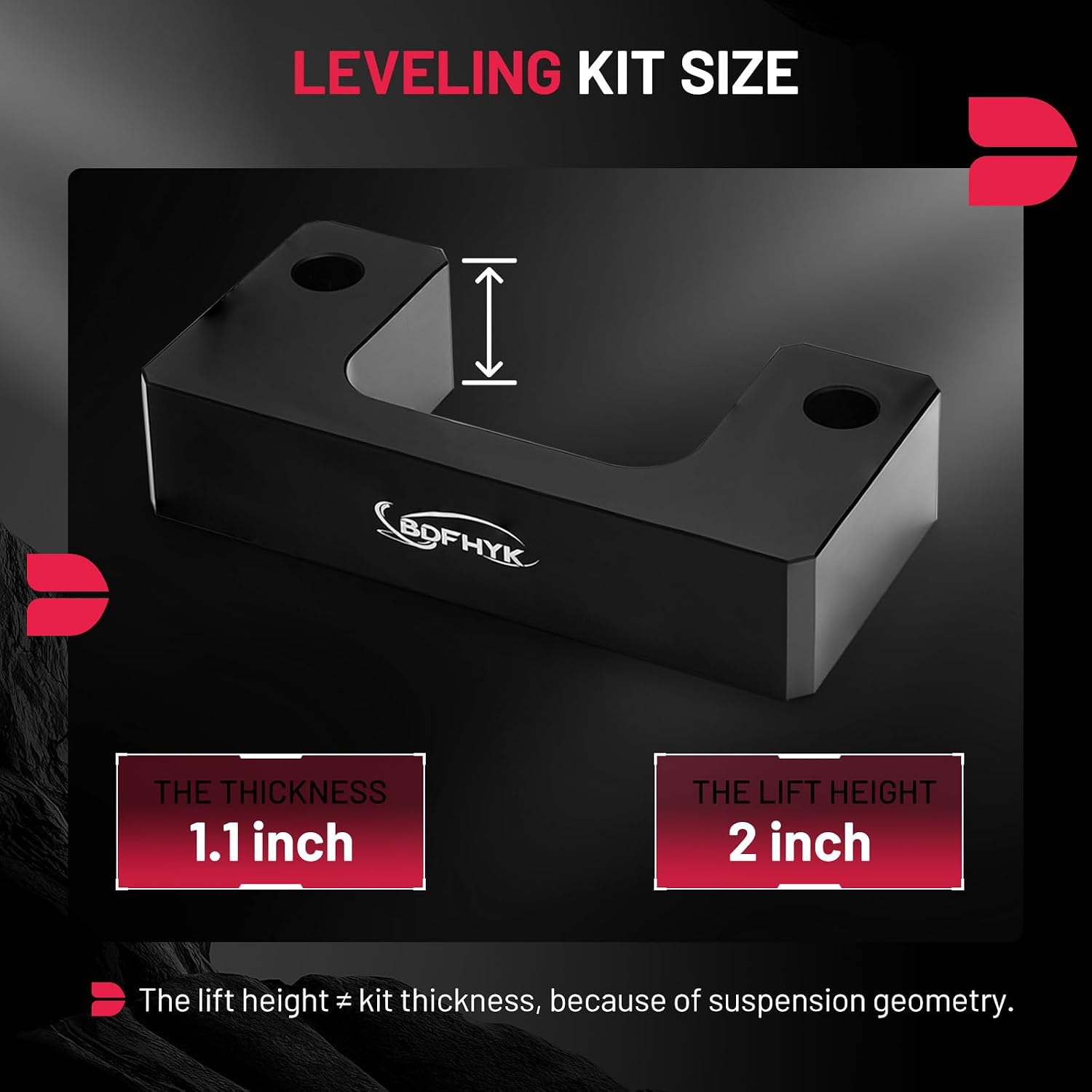 Detalle de BDFHYK Front Leveling Lift Kit 2-inch