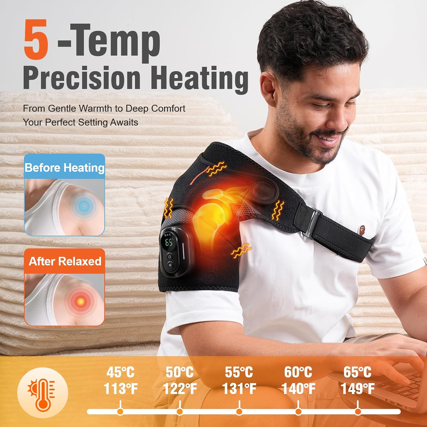 Detalle de HOMZOLVA Shoulder Heating Pad, 5000mAh