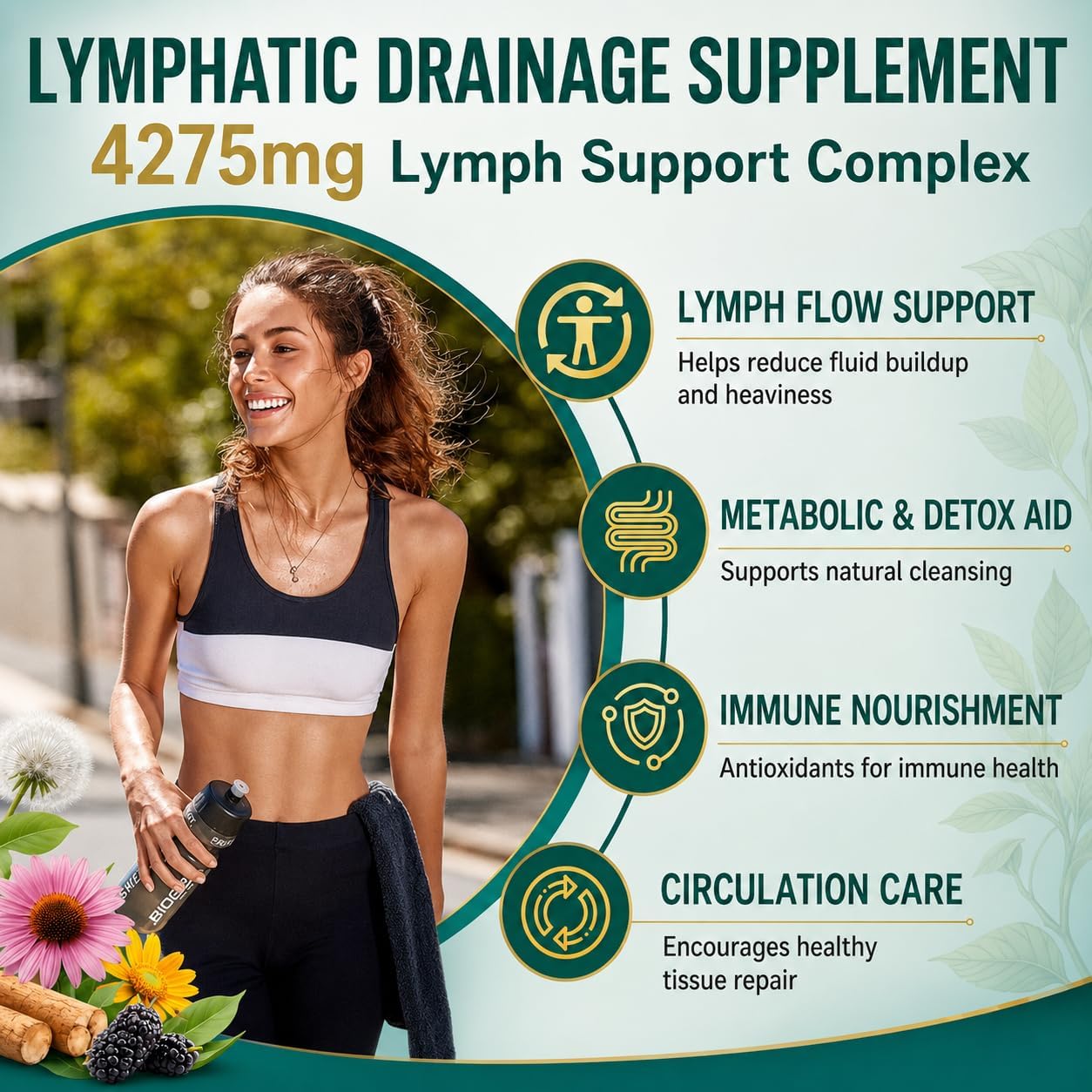 Detalle de Suiyilary Lymphatic Drainage Supplements, 240 Softgels