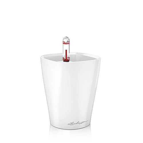 Detalle de Lechuza 14950 Mini Deltini Kit Completo (Blanco) – Maceta con sistema de riego