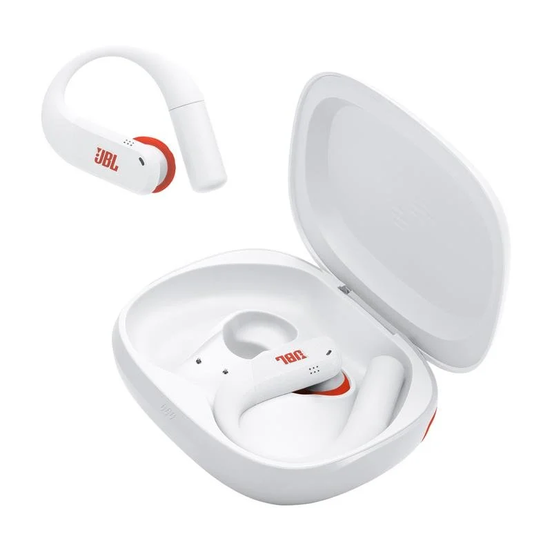 Detalle de JBL Endurance Peak 4: auriculares inalámbricos deportivos con ANC e IP68 (blancos)