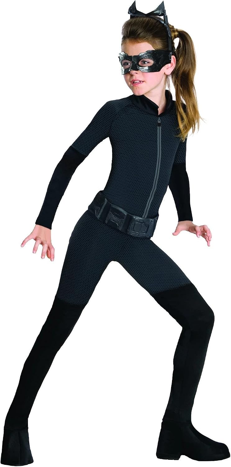 Detalle de Rubies DC Catwoman Costume for Kids, Girls' Size 12–14 Jumpsuit Set