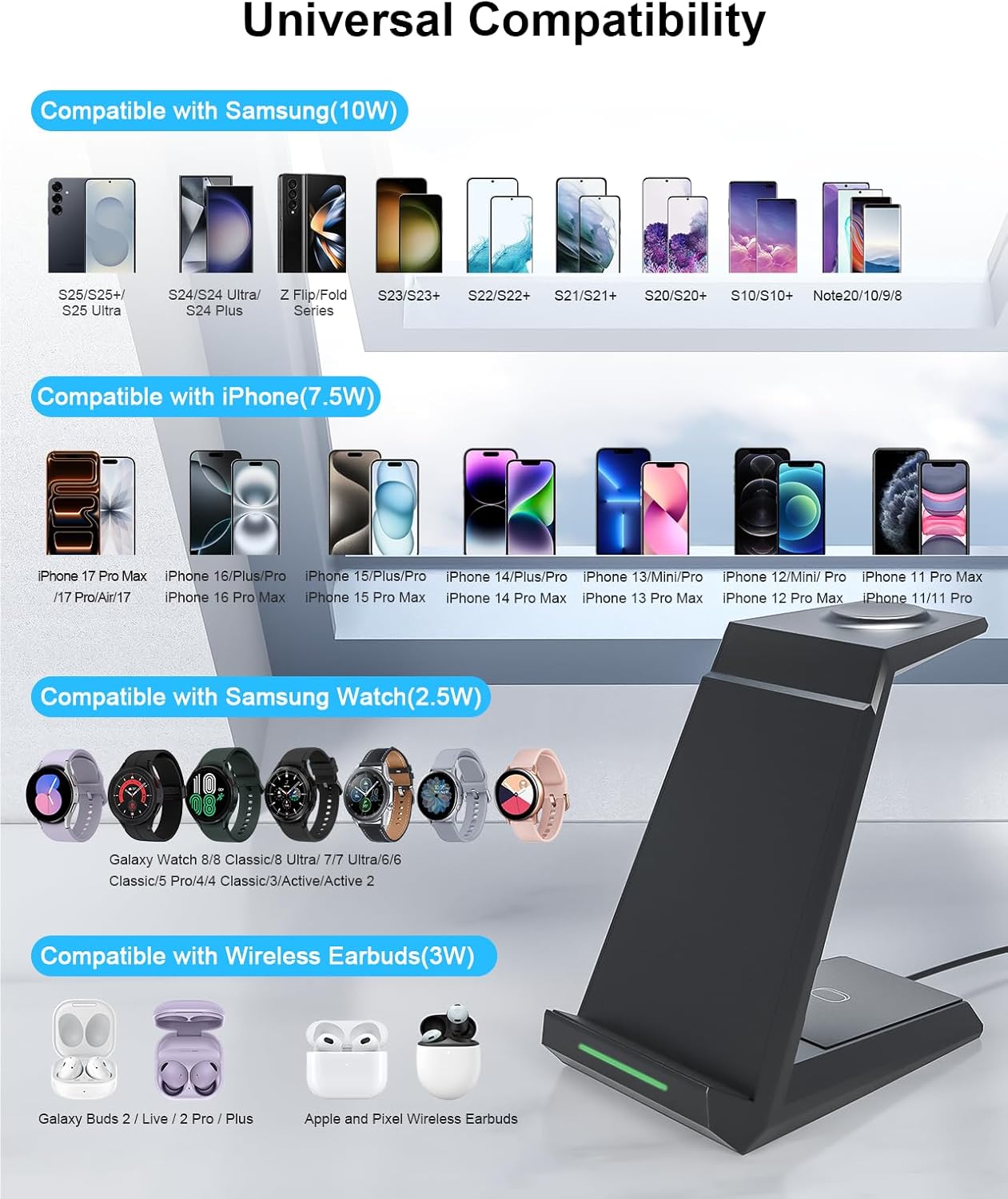 Thumbnail 1 de Samsung S25 Ultra 3‑in‑1 Wireless Charger