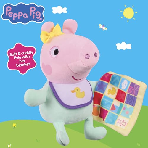 Detalle 2 de Peppa Pig Baby Evie with Blanket Plush Toy