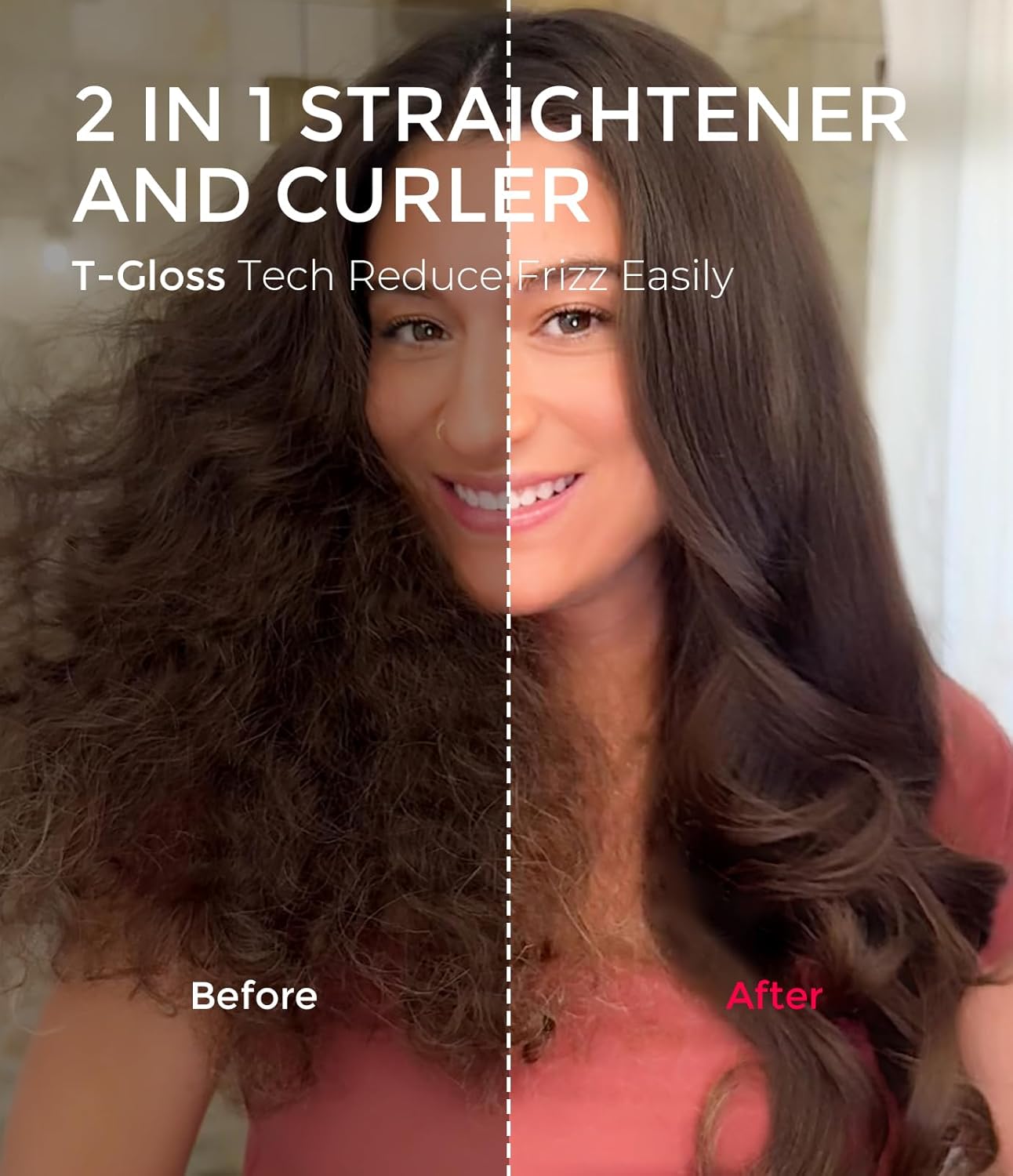 Detalle 2 de TYMO STYLUX Thermal Brush Heated Round Curling Brush (1.7-inch) – 2-in-1 blowout, curls and straightening, dual voltage