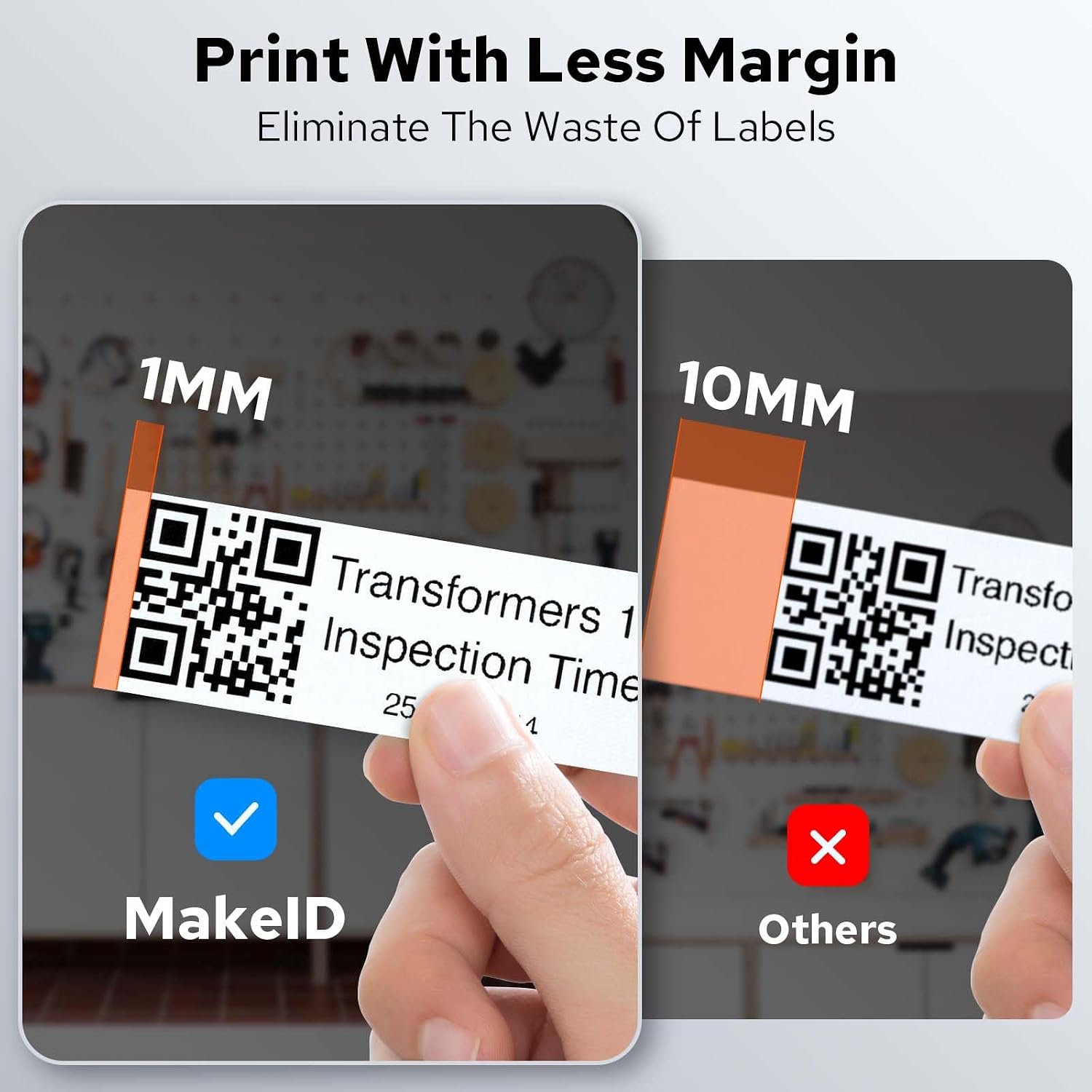 Detalle de Makeid P31S-OR-CRUS-01 Industrial Label Maker, 300 dpi, Bluetooth