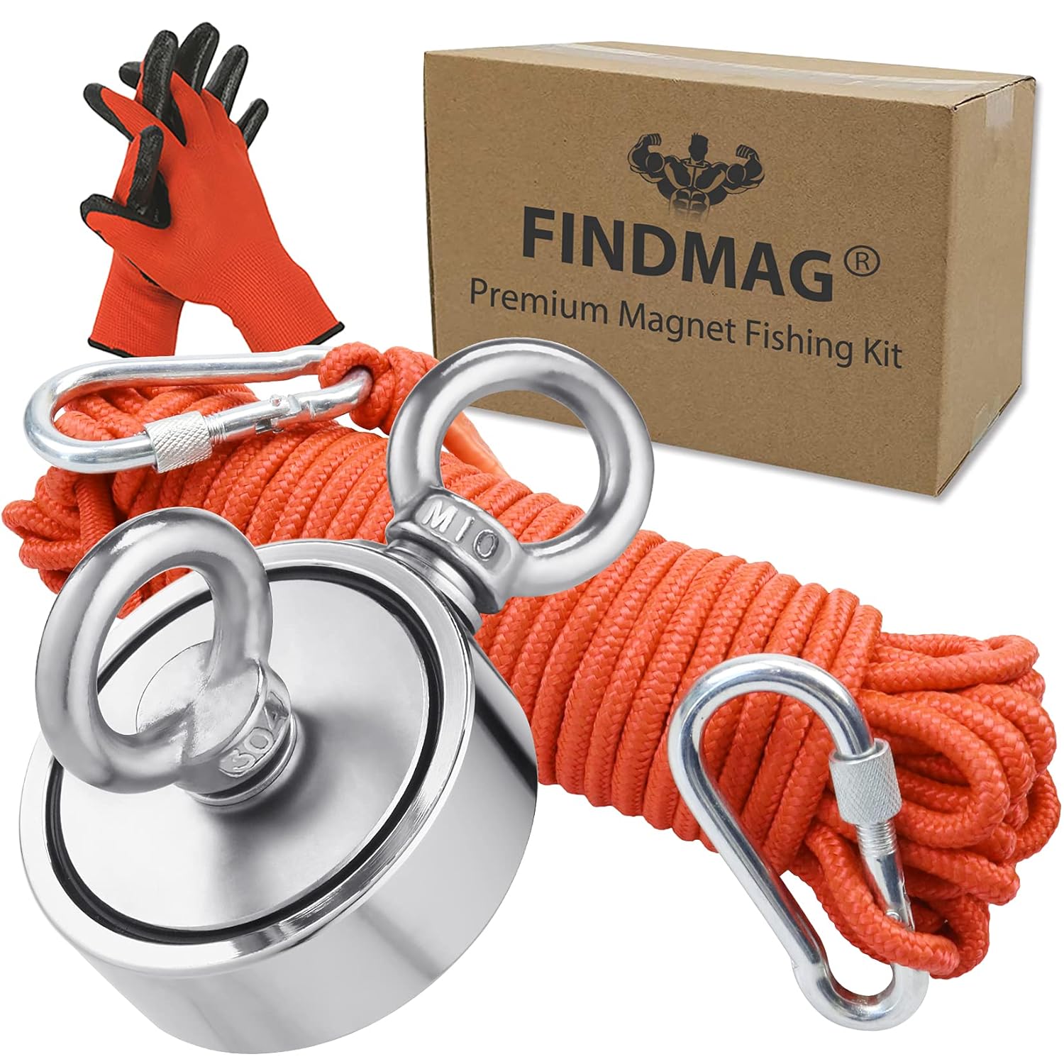 FINDMAG Magnet Fishing Kit 660 lb Pulling Force