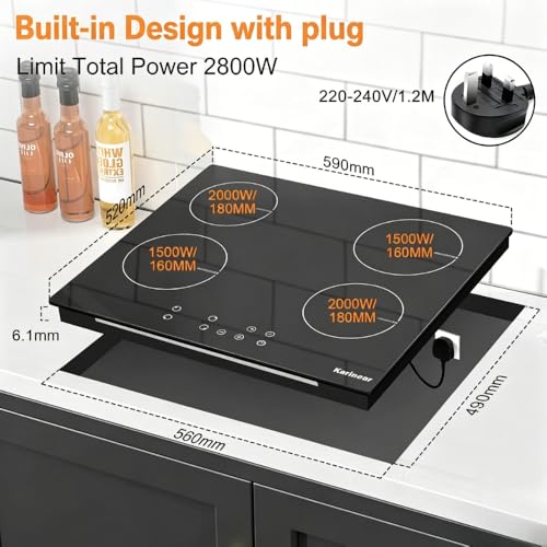 Detalle de Karinear Built-in Induction Hob 4 Zones 60cm
