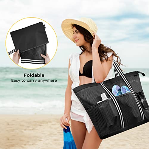 Detalle de GAGAKU XXL Bolsa de Malla Extra Grande para Playa y Natación